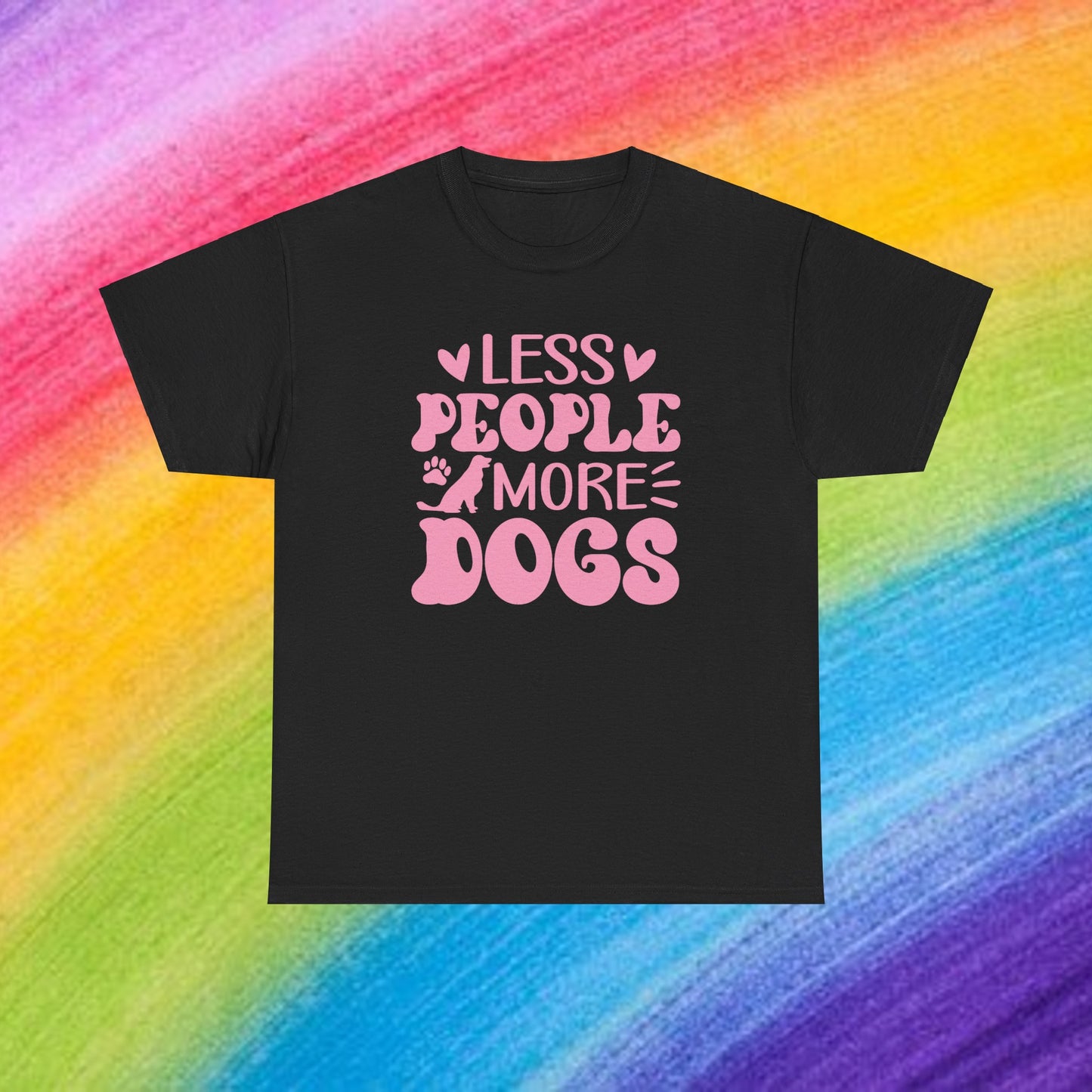 Les People more Dogs Cute Doglover Shirt Cozy Comfort Colors Unisex Heavy Cotton T-Shirt