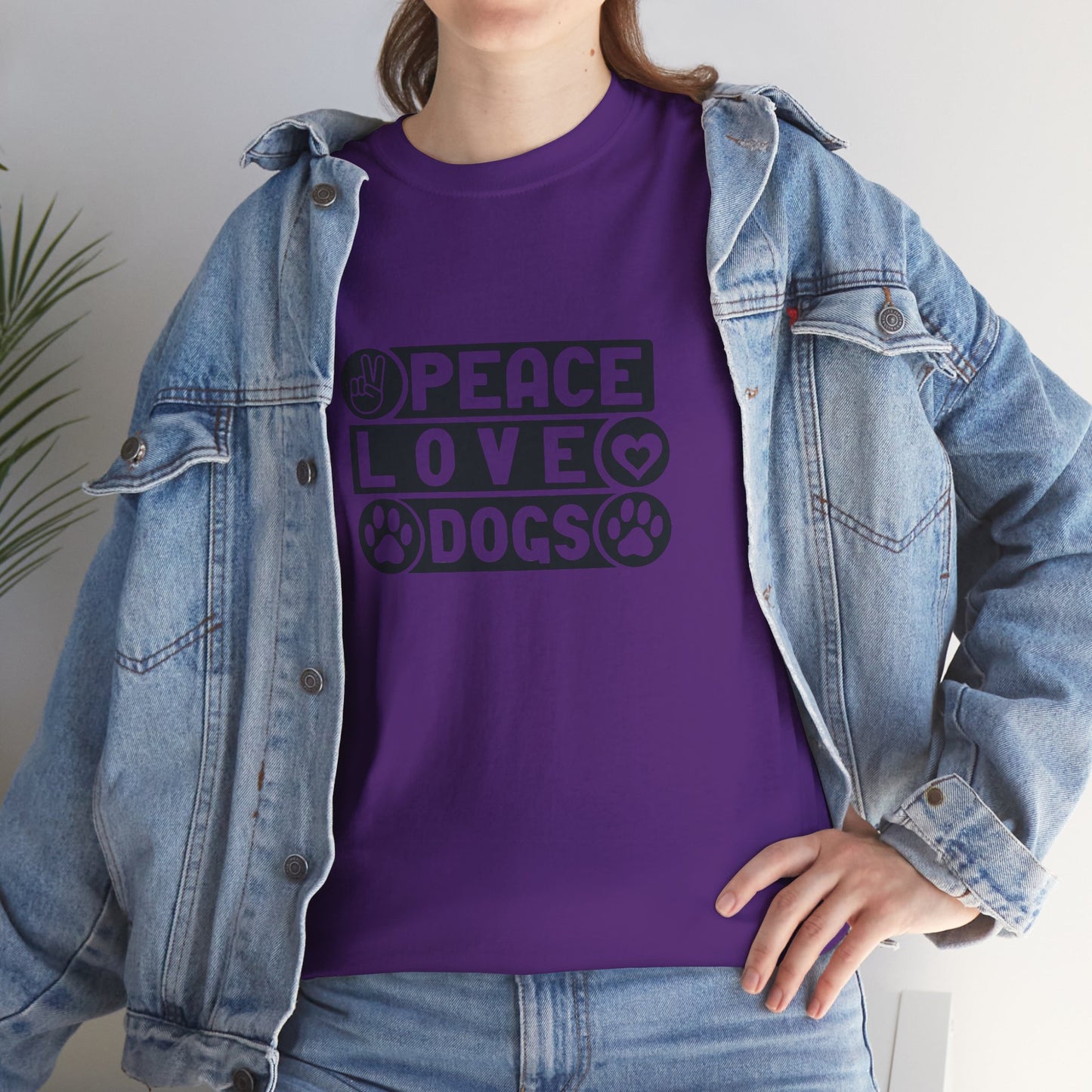 Peace Love Dogs  Unisex Heavy Cotton Tee