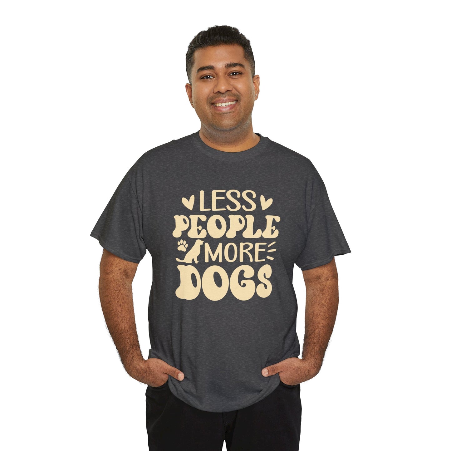 Les People more Dogs Cute Doglover Shirt Cozy Comfort Colors Unisex Heavy Cotton T-Shirt