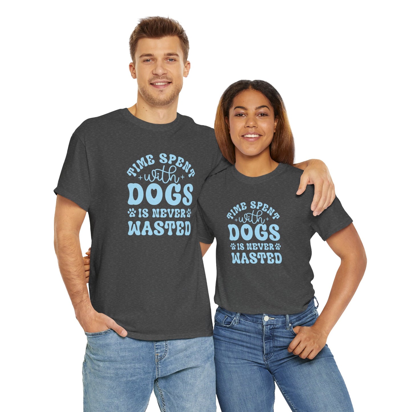 Time spent with Dogs Cute Doglover Shirt Cozy Comfort Colors Unisex Heavy Cotton T-Shirt