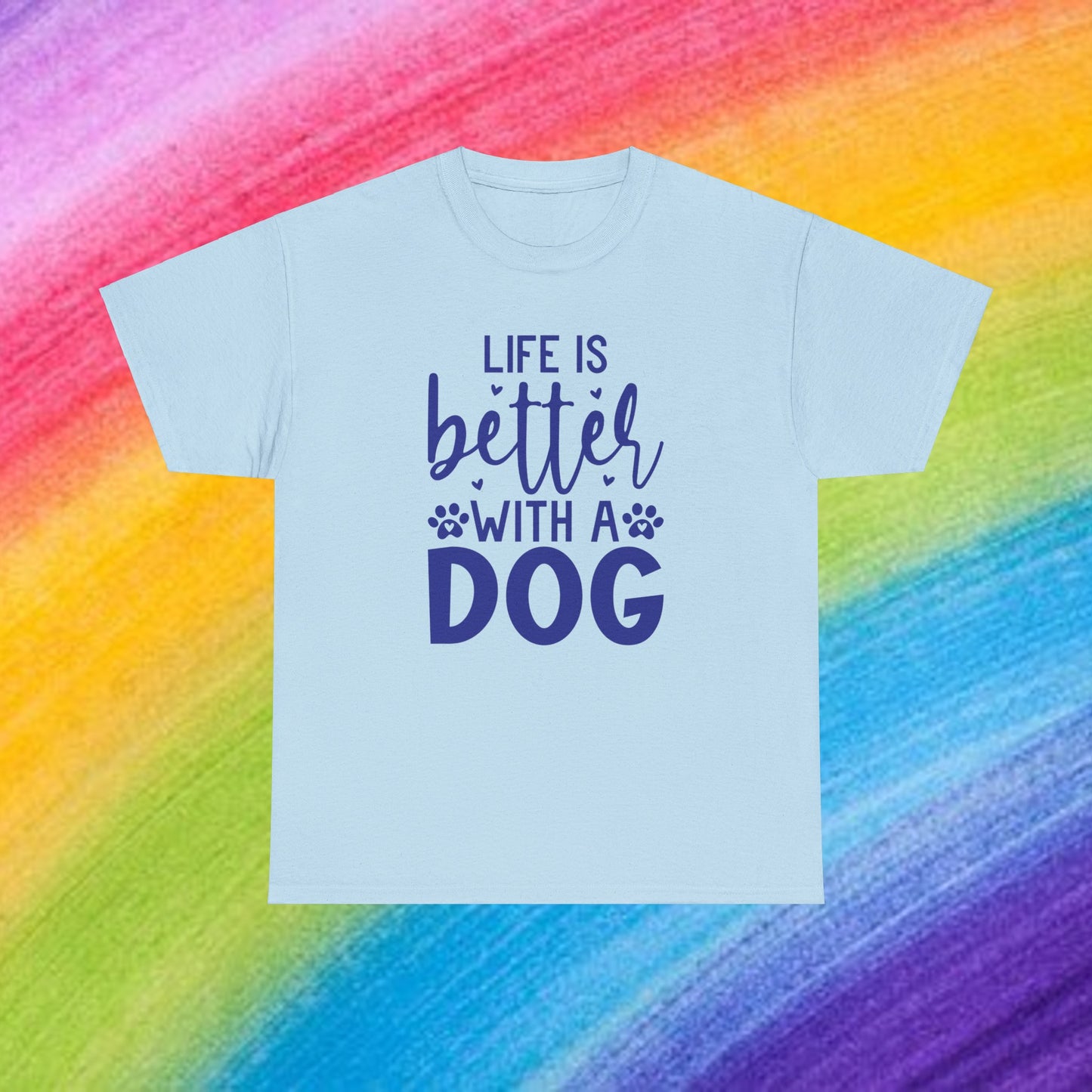 Life is better with a Dog Cute Doglover Shirt Cozy Comfort Colors Unisex Heavy Cotton T-Shirt