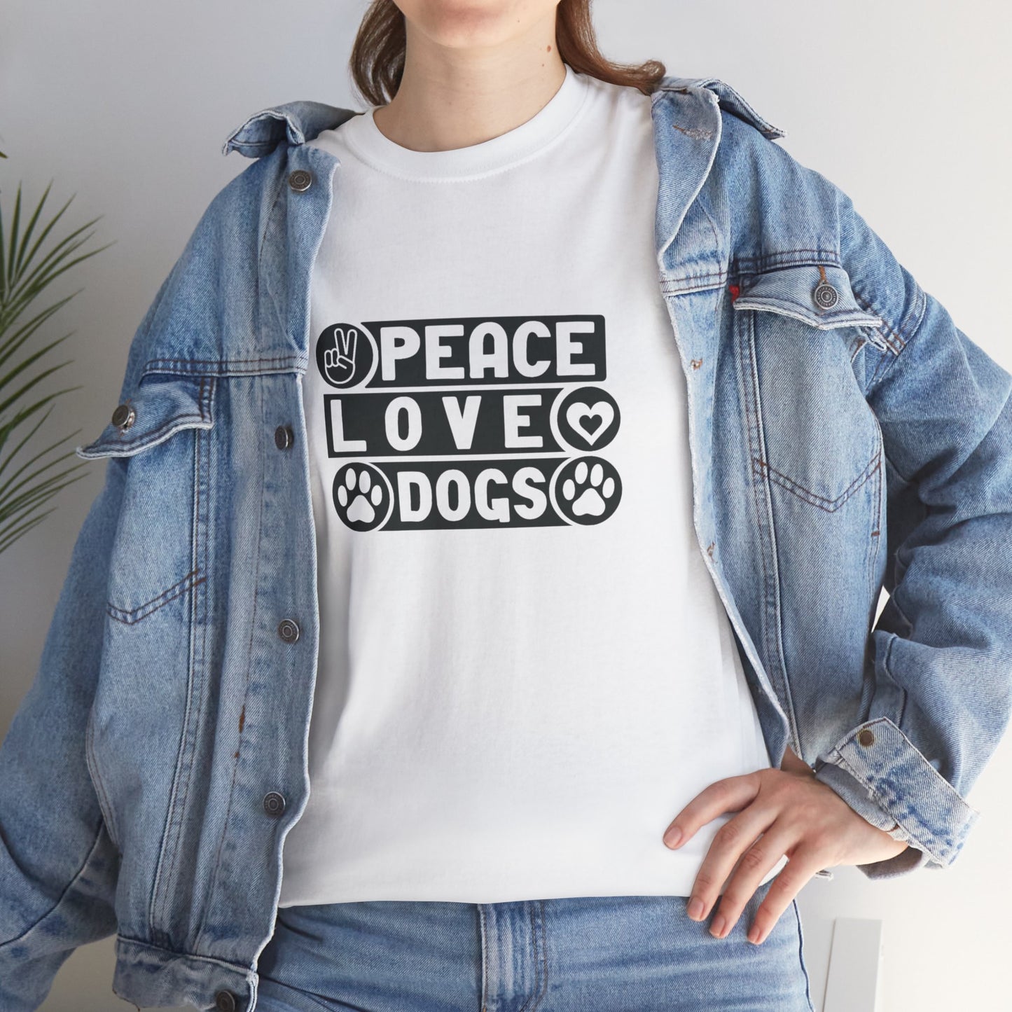 Peace Love Dogs  Unisex Heavy Cotton Tee