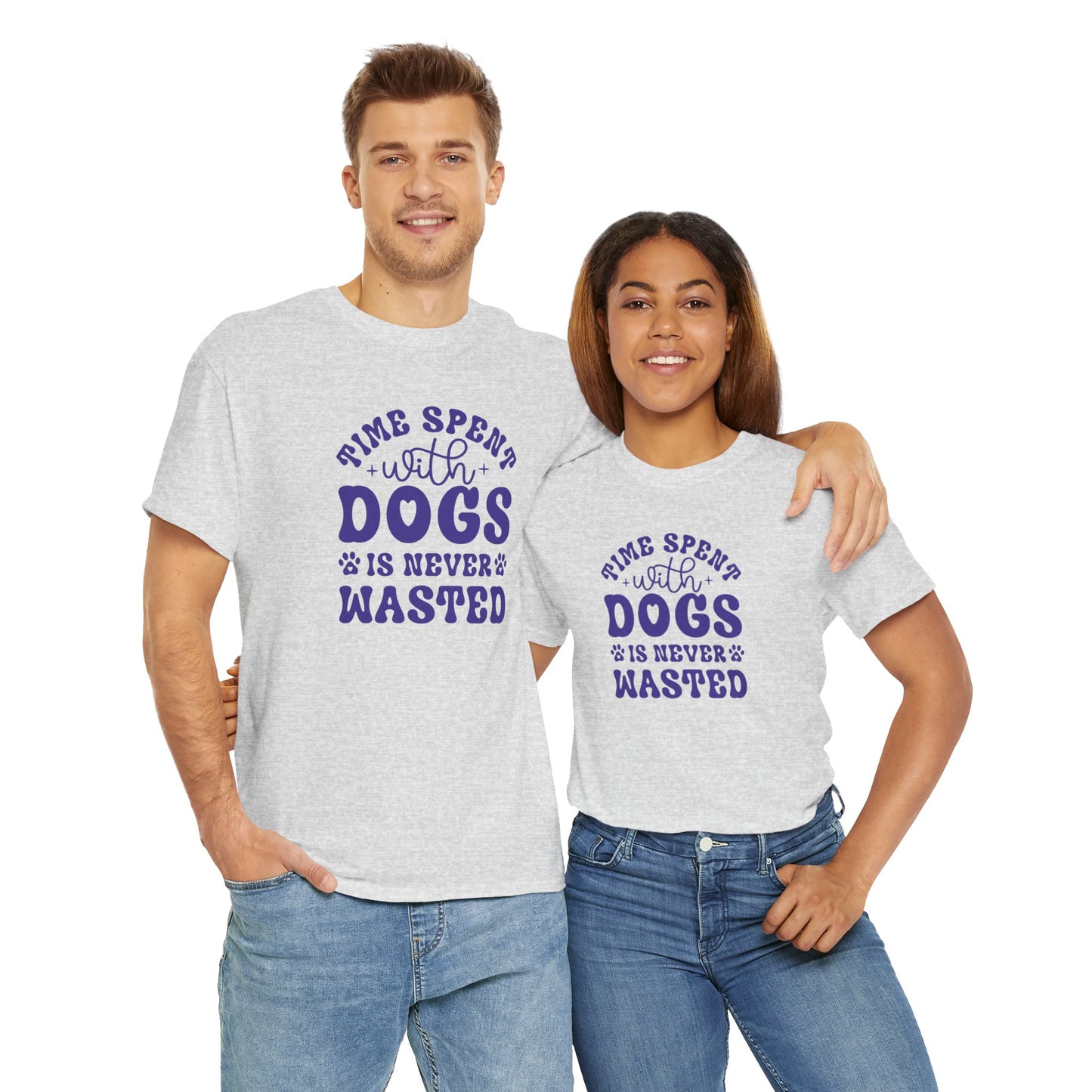 Time spent with Dogs Cute Doglover Shirt Cozy Comfort Colors Unisex Heavy Cotton T-Shirt