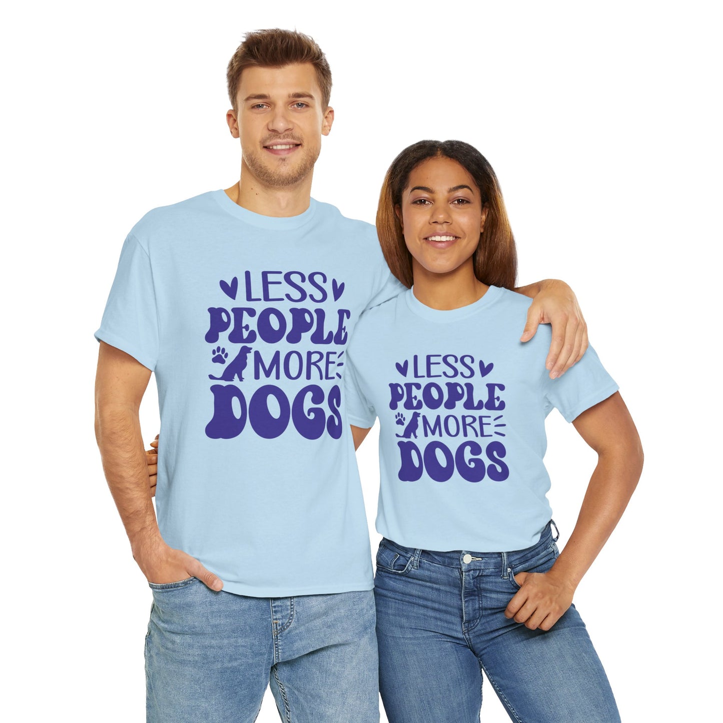 Les People more Dogs Cute Doglover Shirt Cozy Comfort Colors Unisex Heavy Cotton T-Shirt