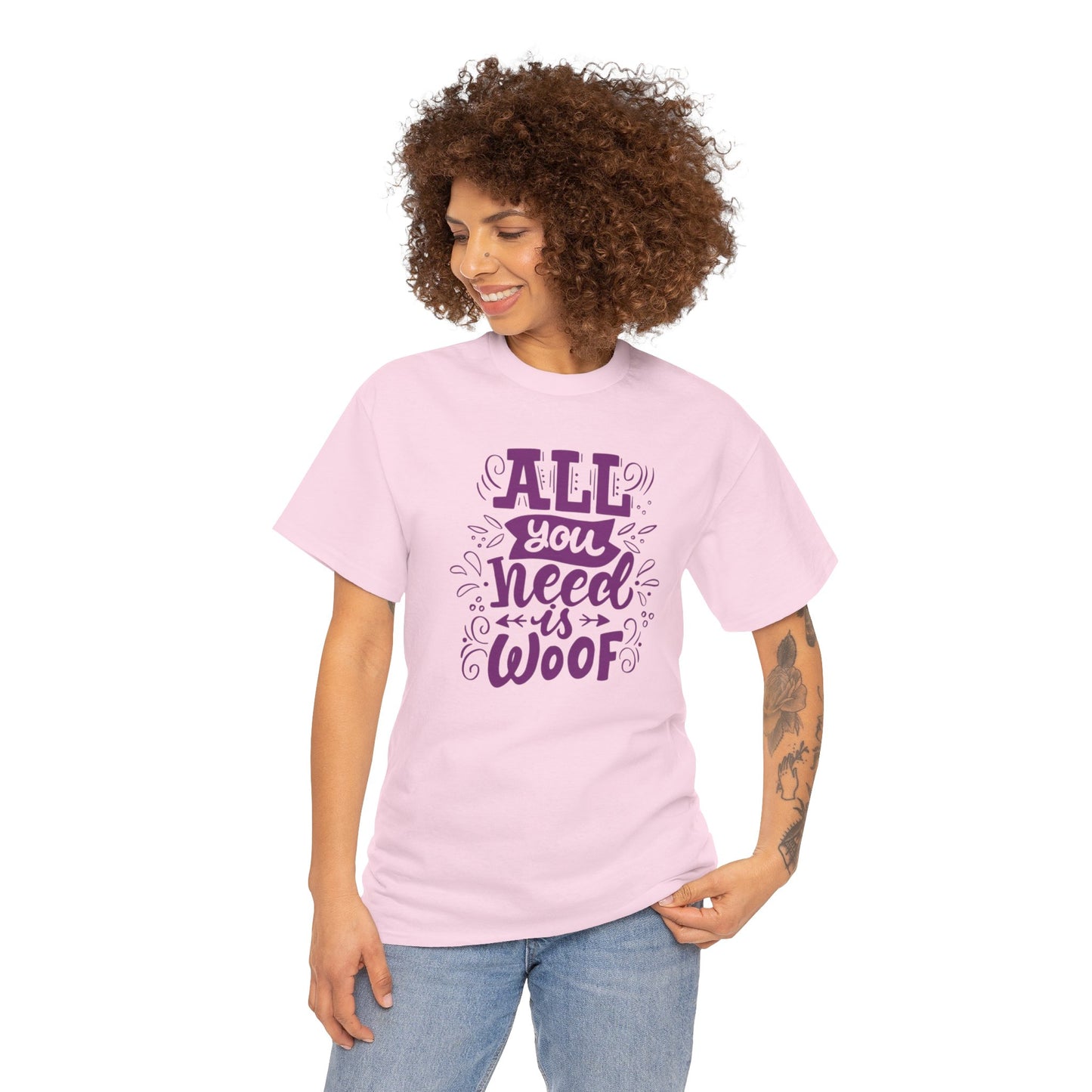 All you need is Woof Cute Doglover Shirt Cozy Comfort Colors Unisex Heavy Cotton T-Shirt