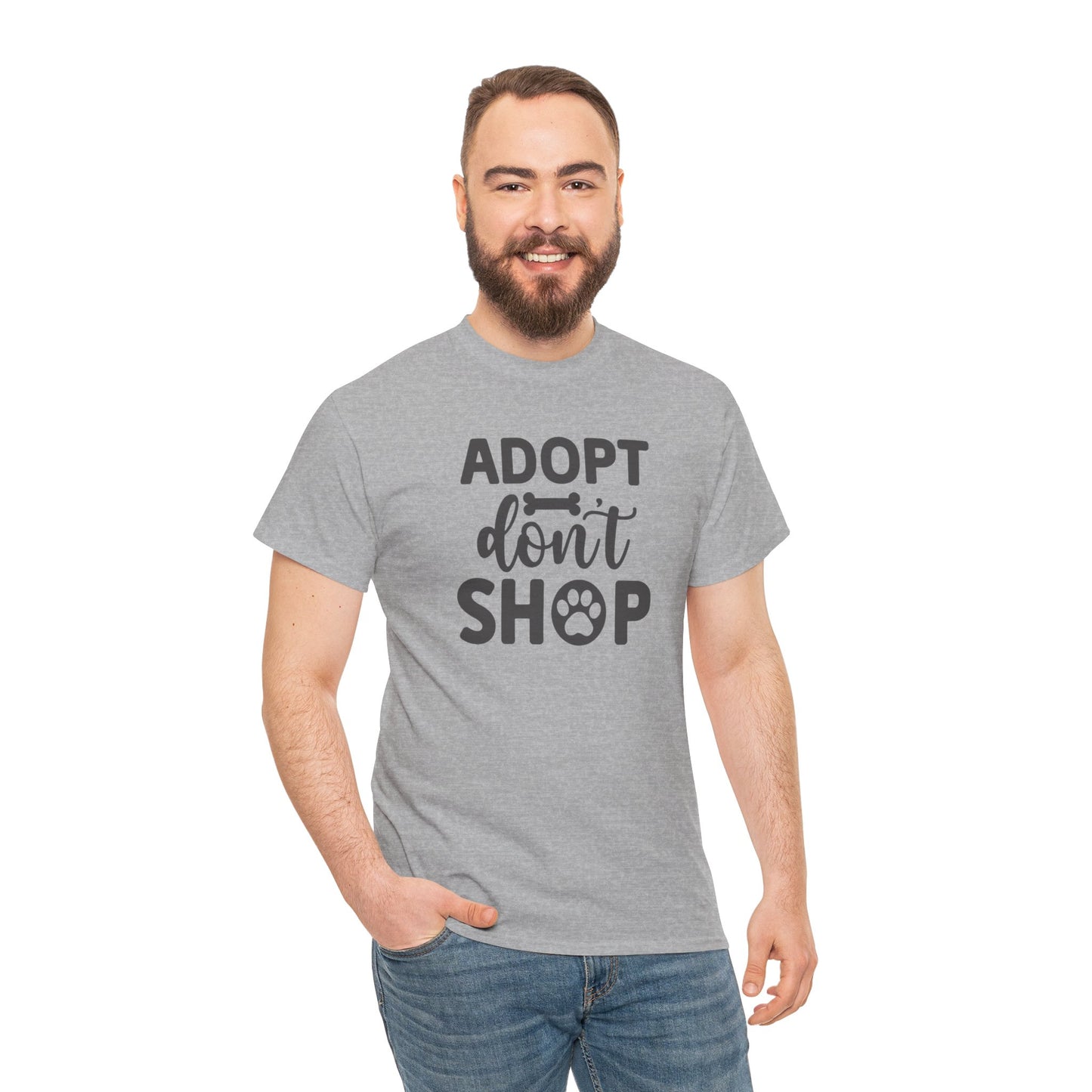 Adopt don't shop Unisex Heavy Cotton Tee