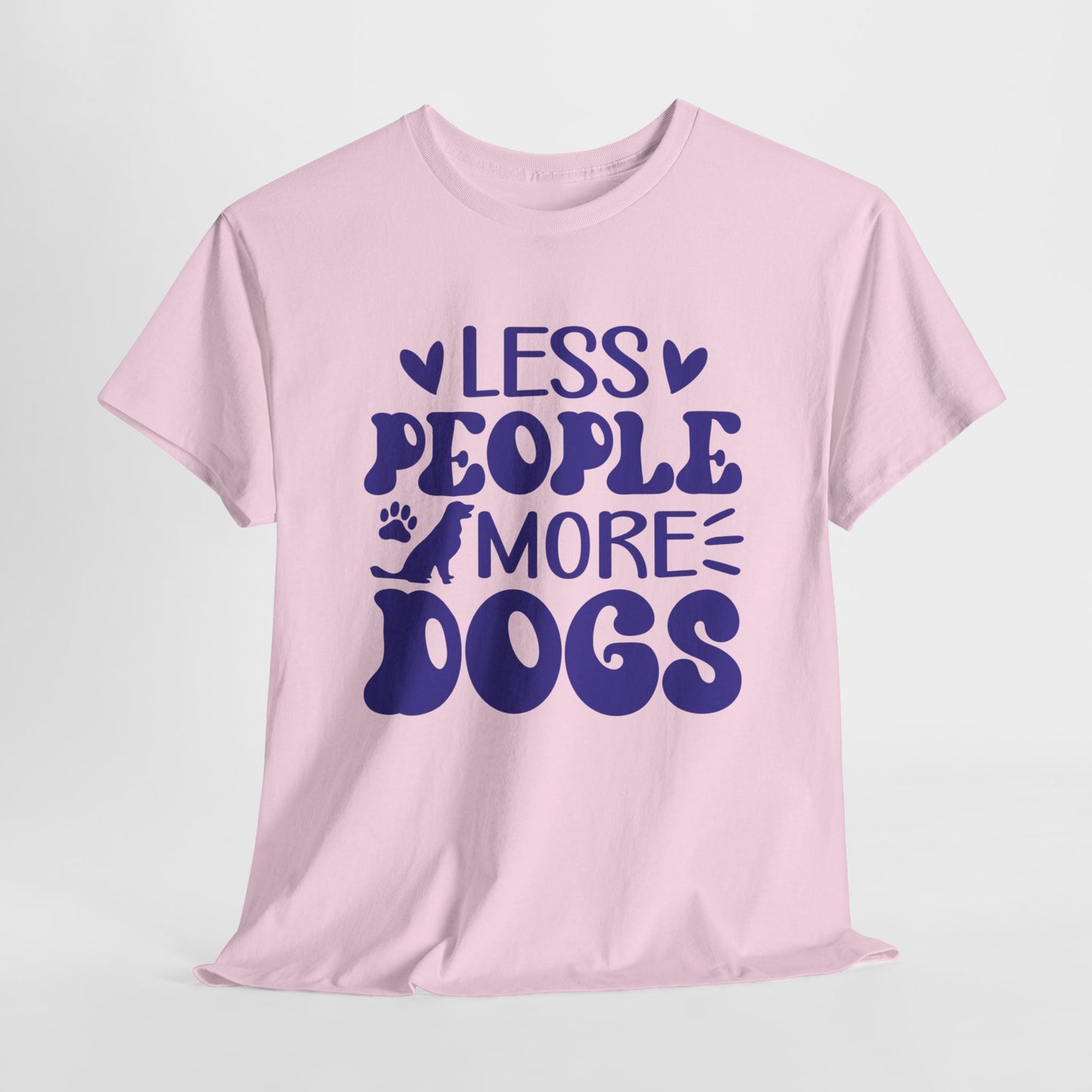 Les People more Dogs Cute Doglover Shirt Cozy Comfort Colors Unisex Heavy Cotton T-Shirt