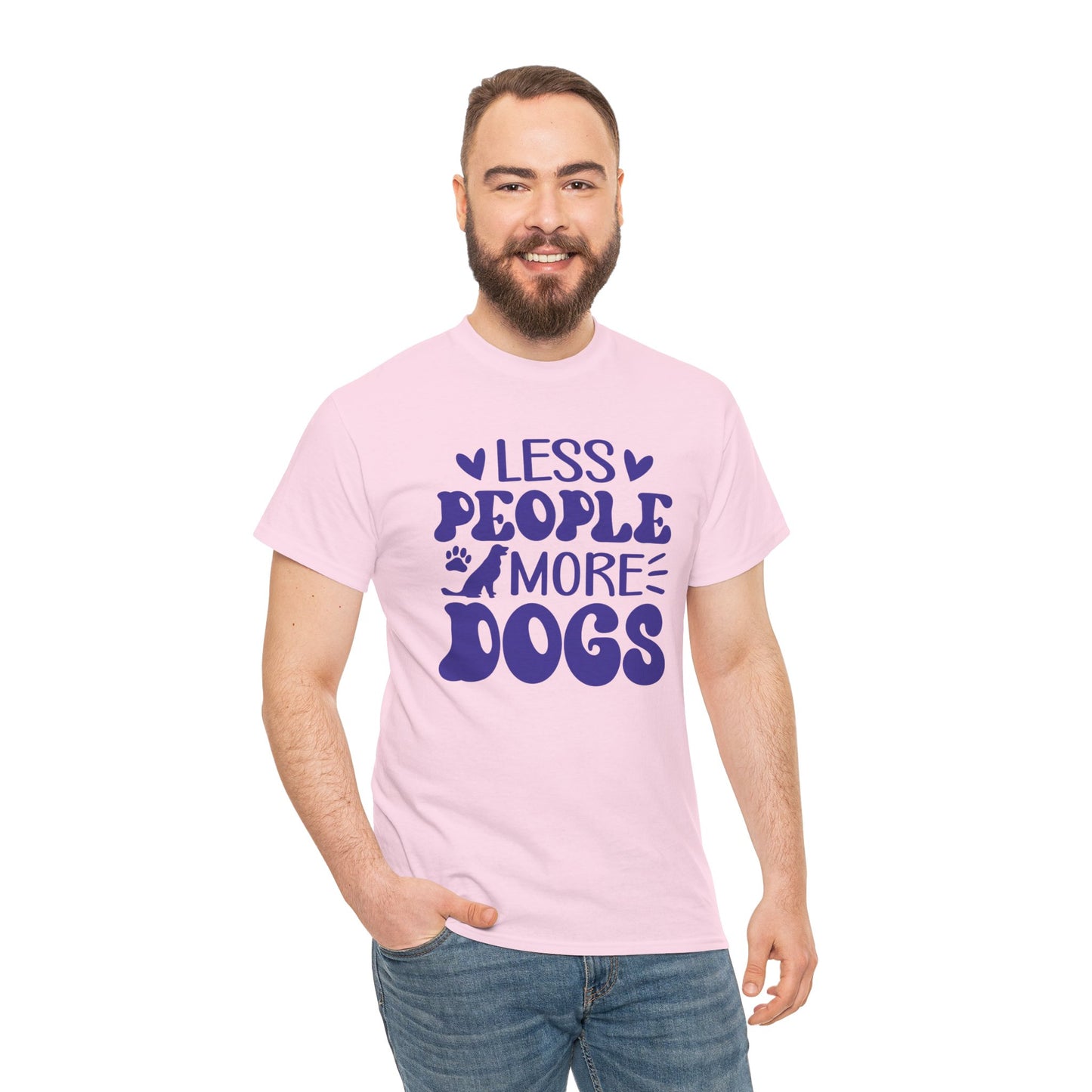 Les People more Dogs Cute Doglover Shirt Cozy Comfort Colors Unisex Heavy Cotton T-Shirt