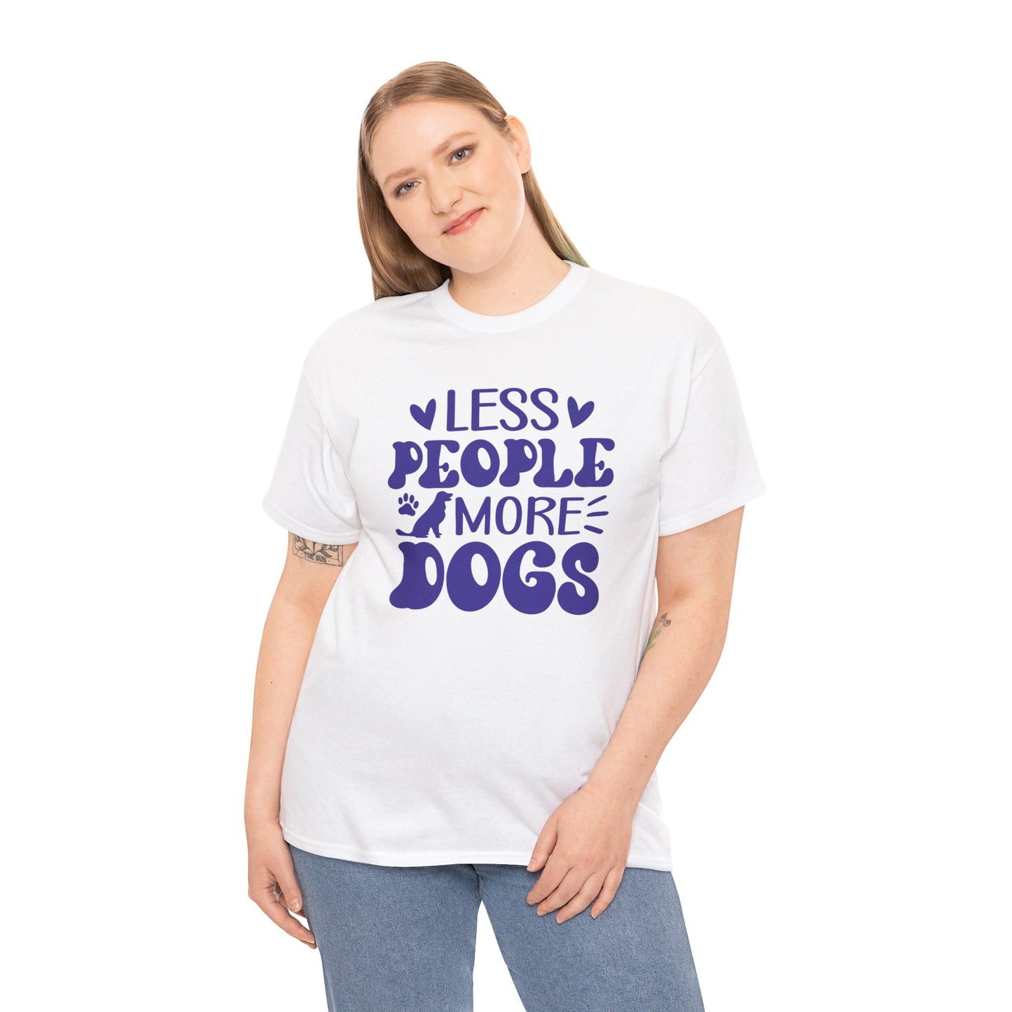 Les People more Dogs Cute Doglover Shirt Cozy Comfort Colors Unisex Heavy Cotton T-Shirt