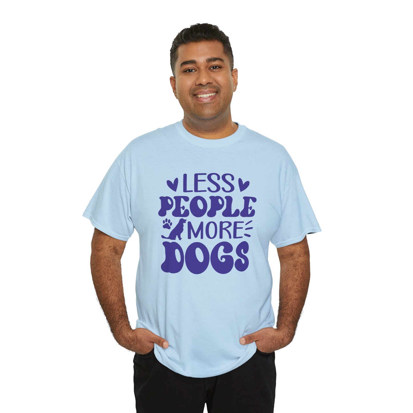 Les People more Dogs Cute Doglover Shirt Cozy Comfort Colors Unisex Heavy Cotton T-Shirt