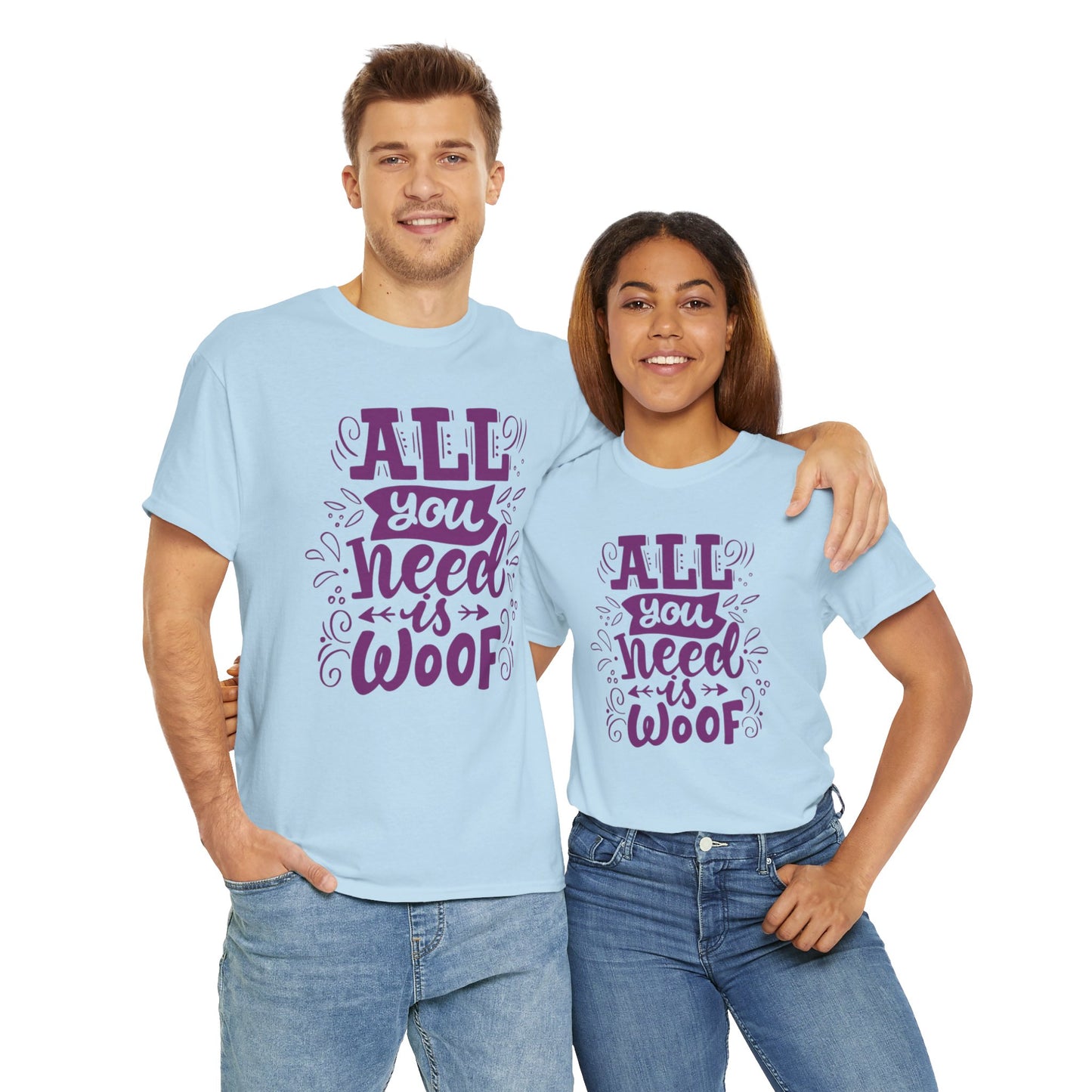 All you need is Woof Cute Doglover Shirt Cozy Comfort Colors Unisex Heavy Cotton T-Shirt