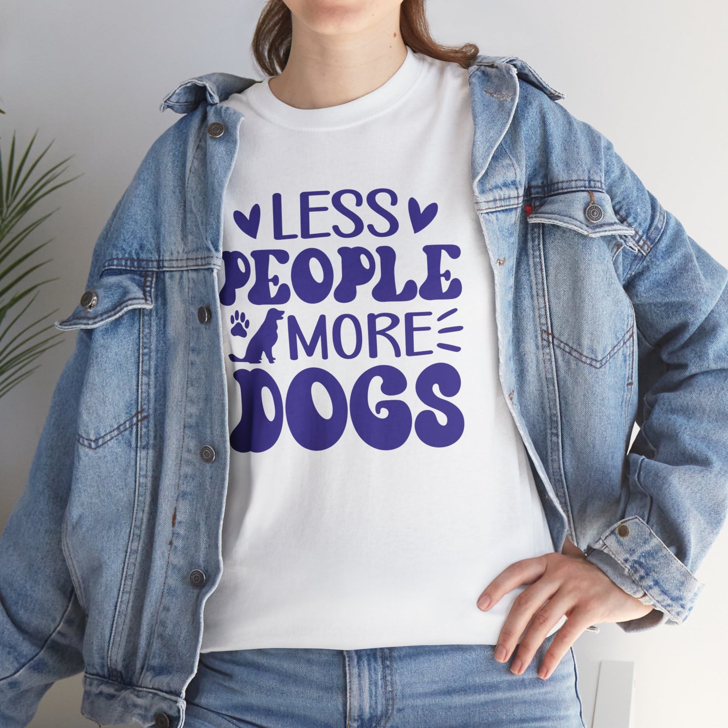 Les People more Dogs Cute Doglover Shirt Cozy Comfort Colors Unisex Heavy Cotton T-Shirt