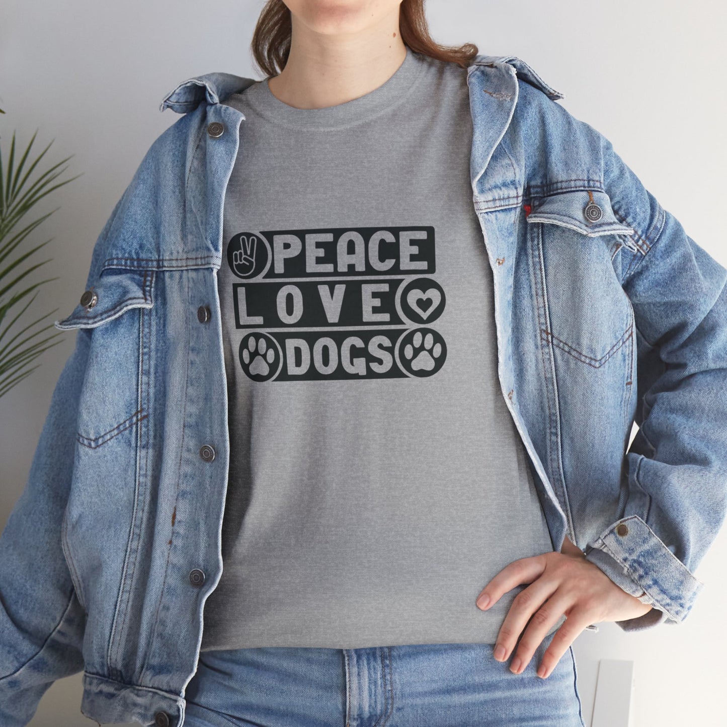 Peace Love Dogs  Unisex Heavy Cotton Tee