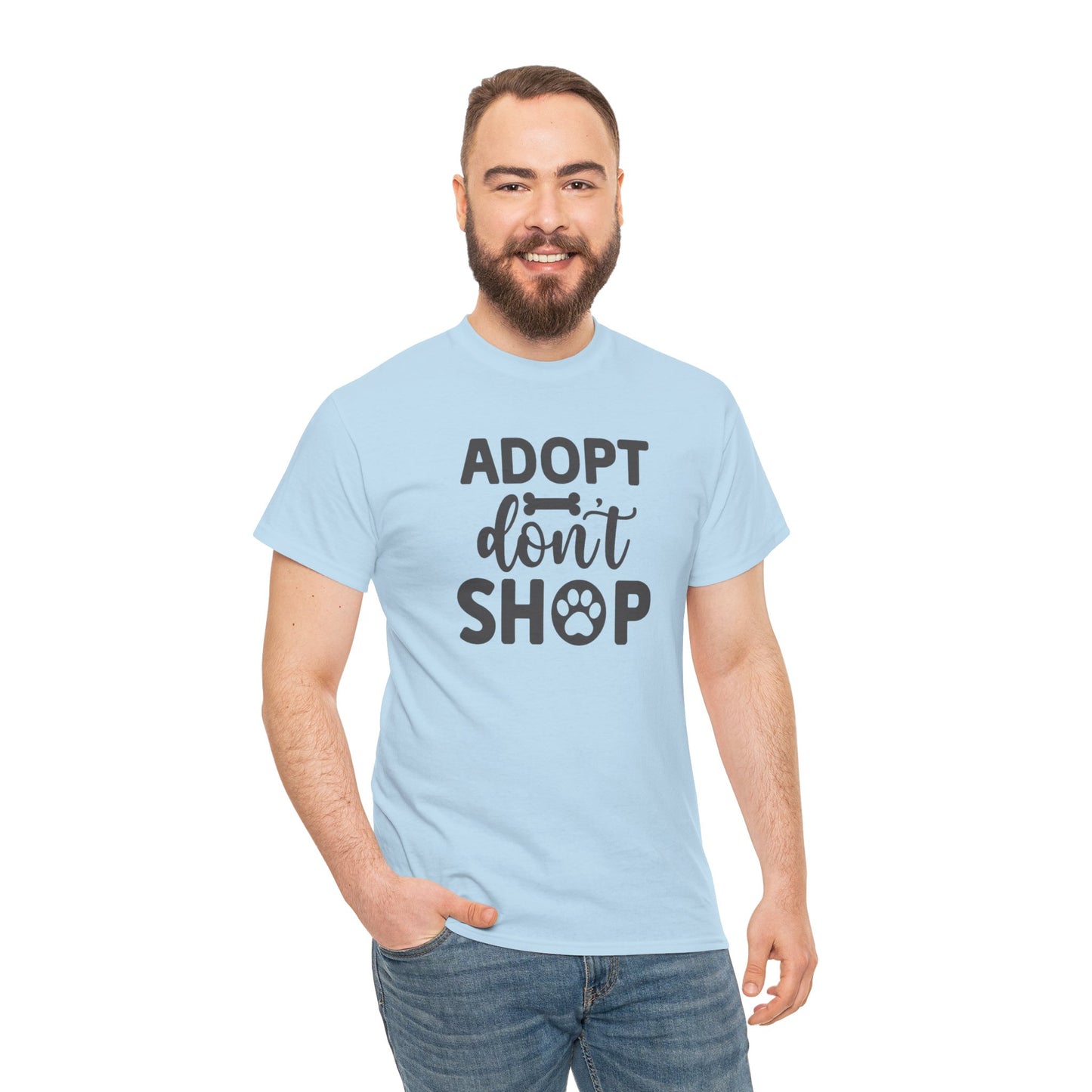 Adopt don't shop Unisex Heavy Cotton Tee