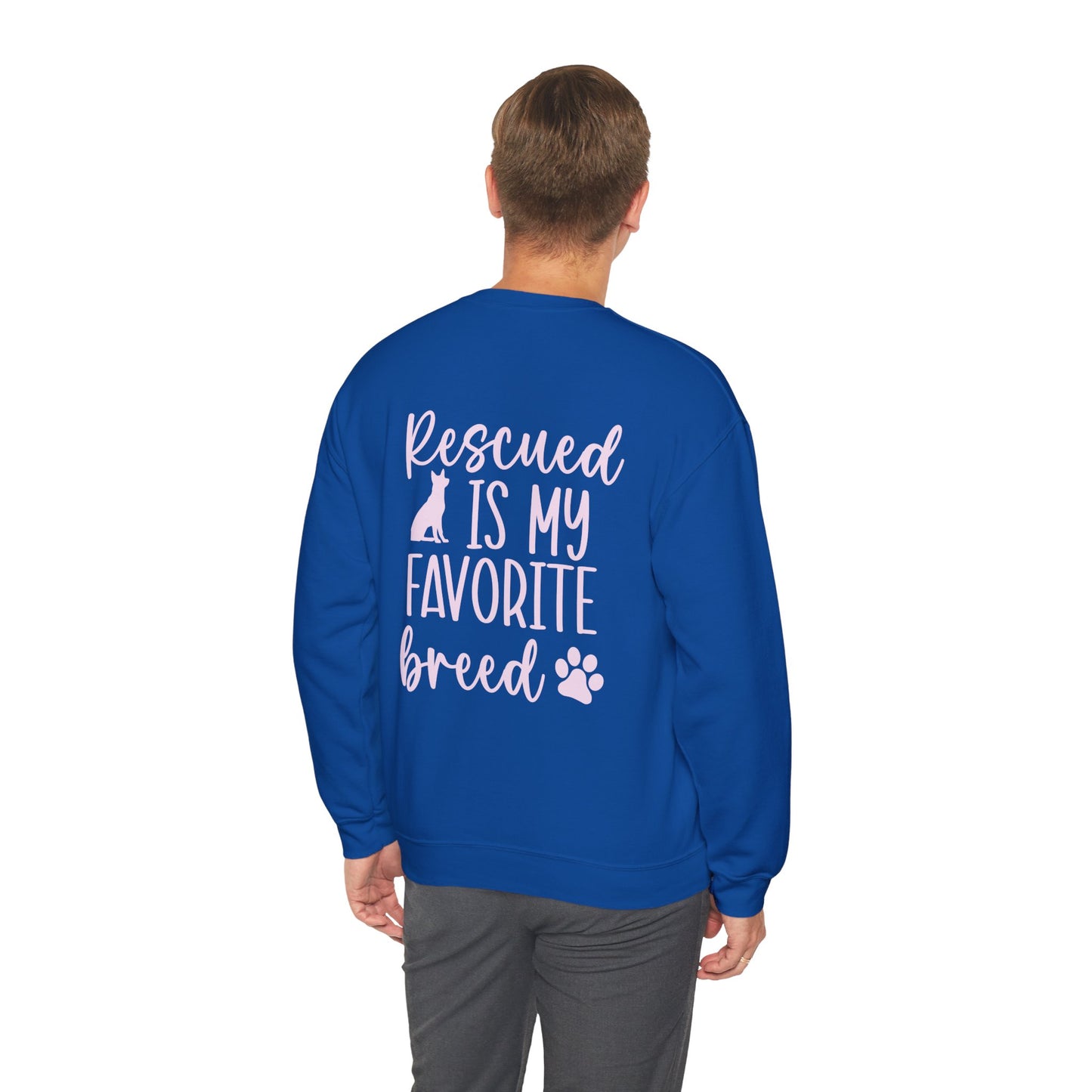 Adopt Rescue Dog Sweater Tierschutz Statement Piece Unisex Heavy Blend™ Crewneck Sweatshirt