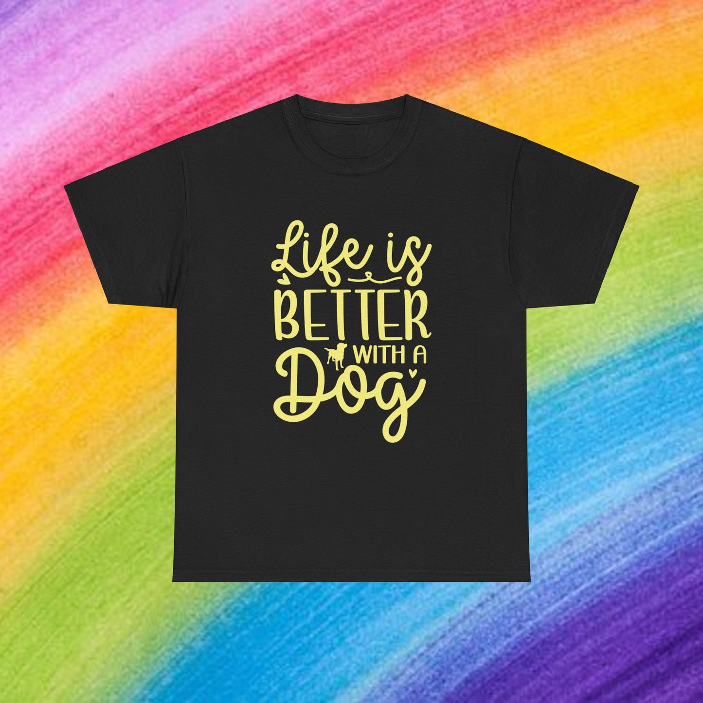 Life is better with a Dog Cute Doglover Shirt Cozy Comfort Colors Unisex Heavy Cotton T-Shirt