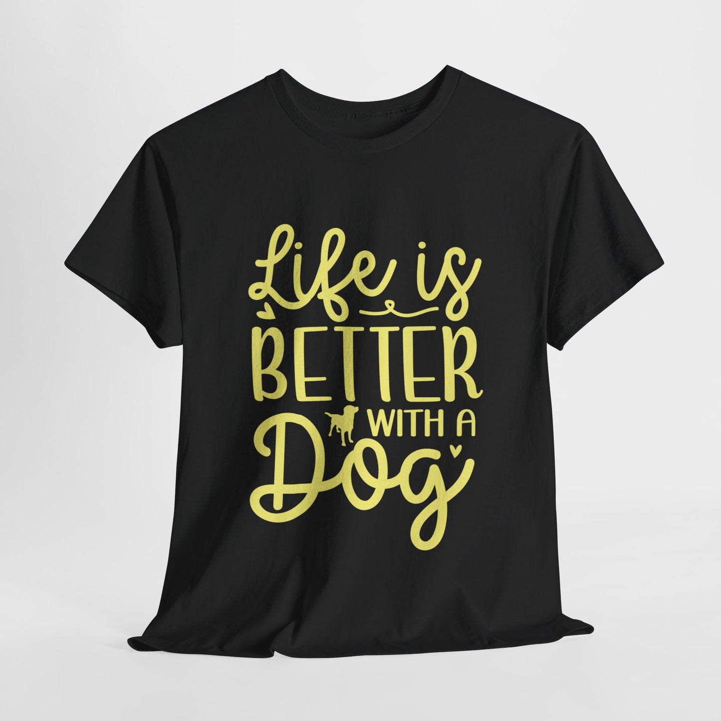 Life is better with a Dog Cute Doglover Shirt Cozy Comfort Colors Unisex Heavy Cotton T-Shirt