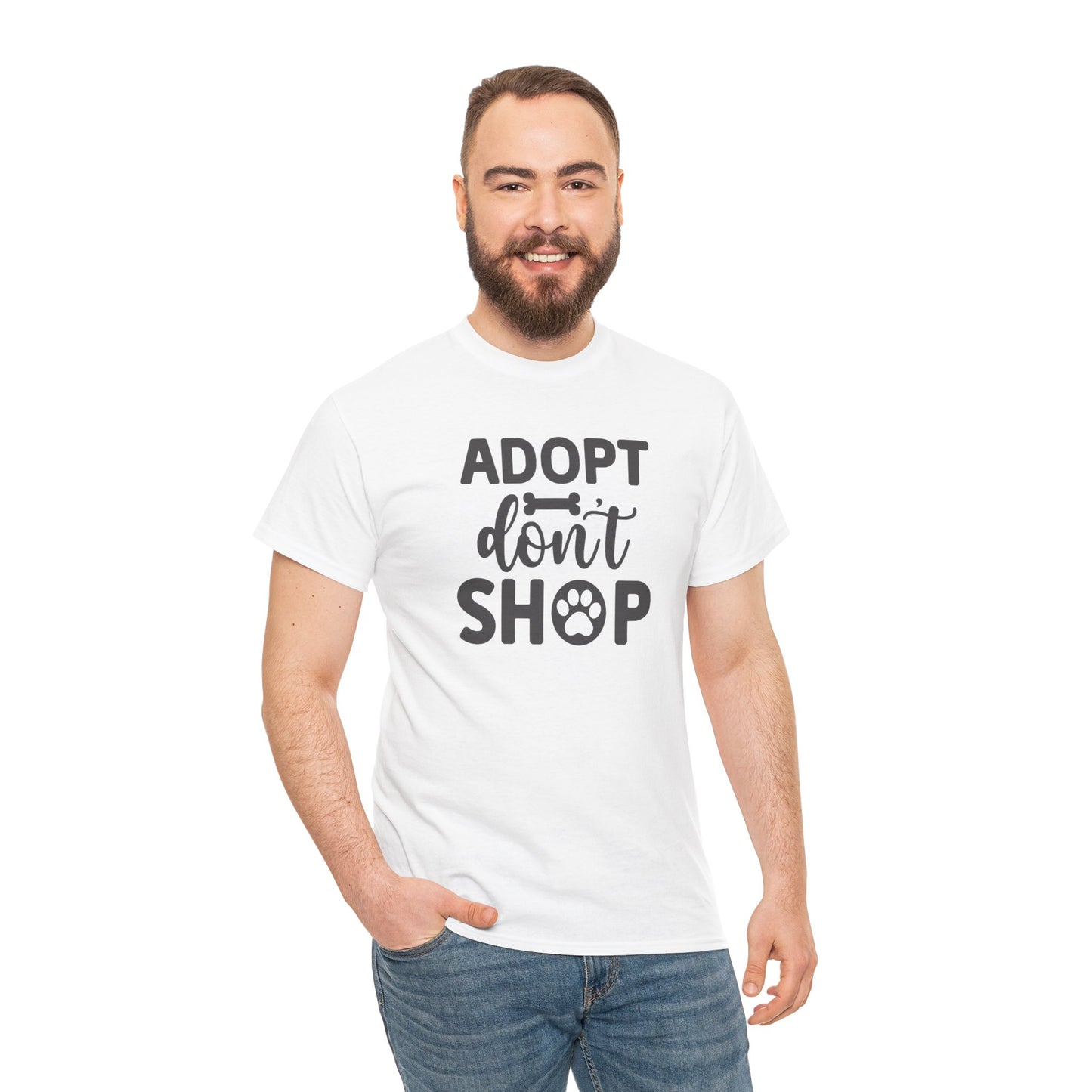 Adopt don't shop Unisex Heavy Cotton Tee