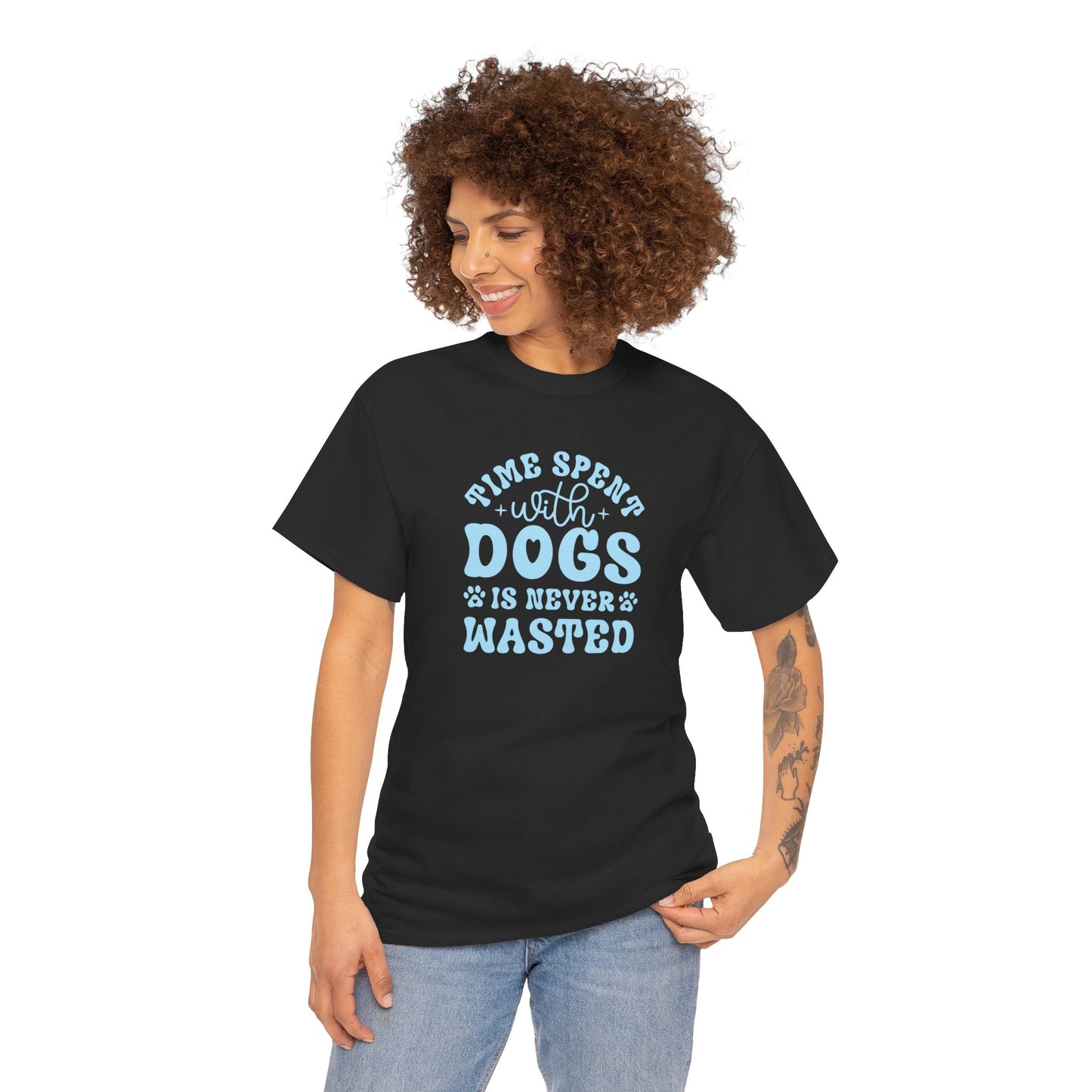 Time spent with Dogs Cute Doglover Shirt Cozy Comfort Colors Unisex Heavy Cotton T-Shirt