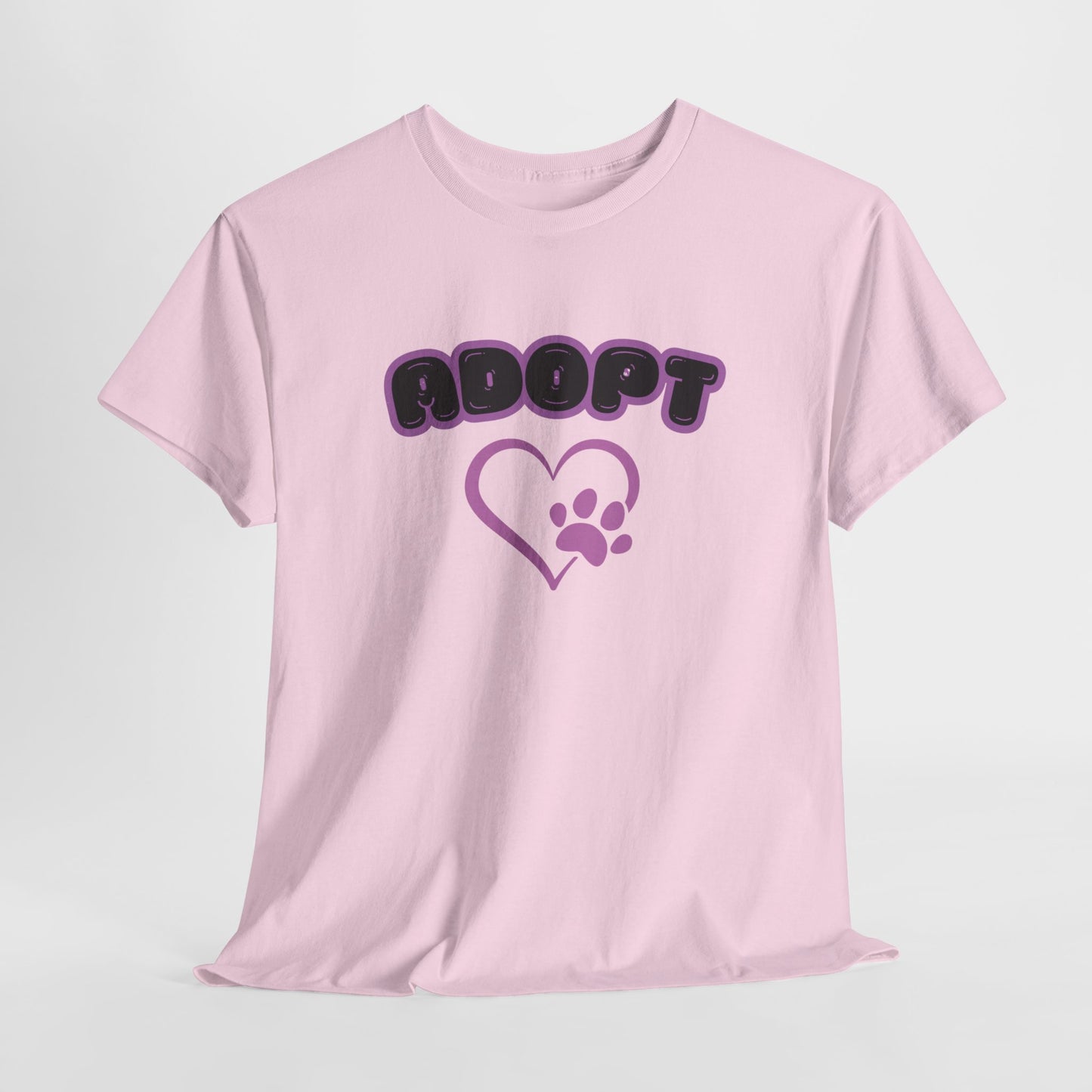 Adopt Dog Rescue Shirt Neon Colors Unisex Heavy Cotton T-Shirt