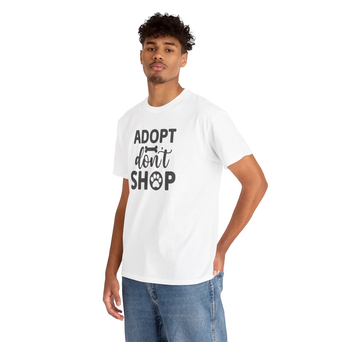 Adopt don't shop Unisex Heavy Cotton Tee