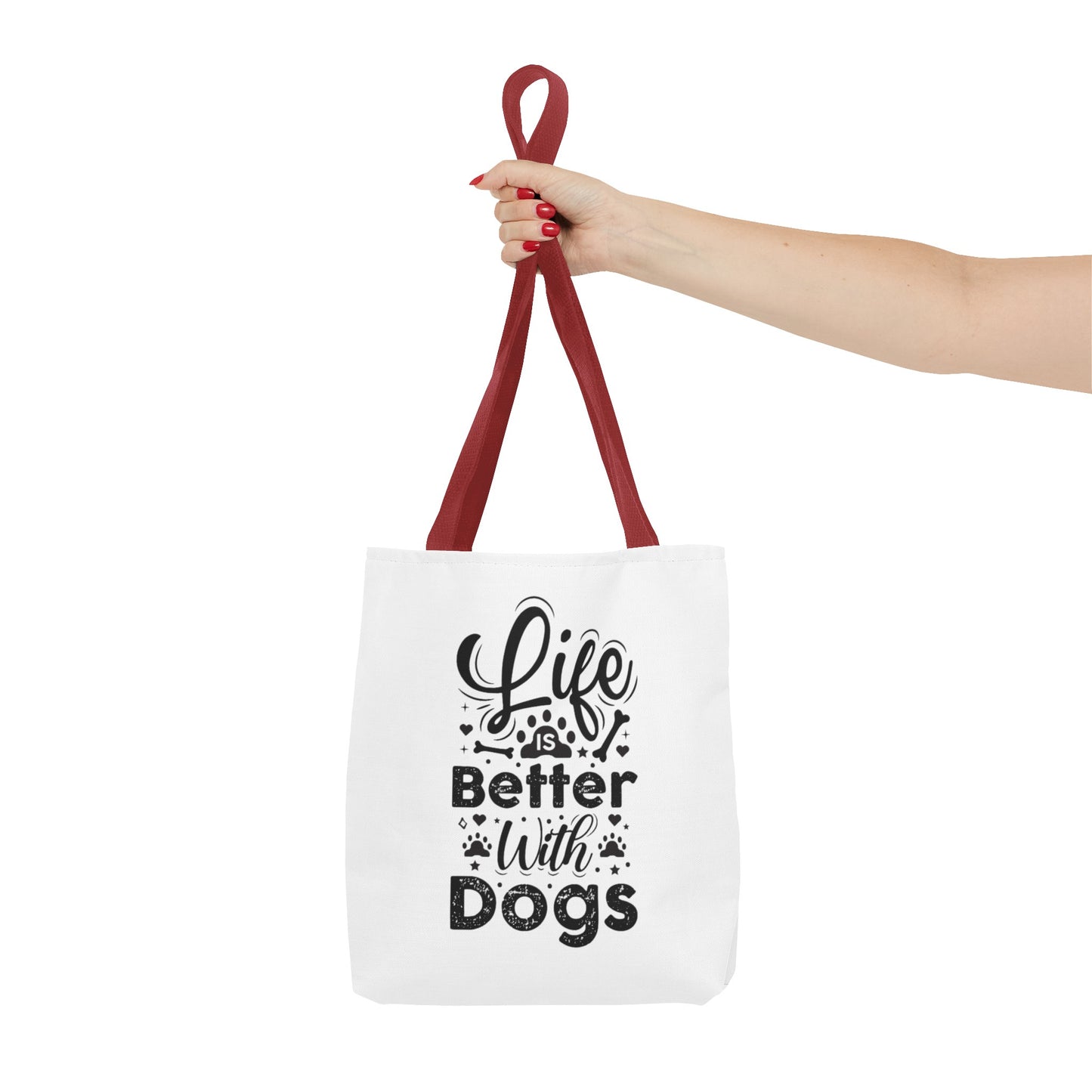 Life is better with dogs Tote Bag