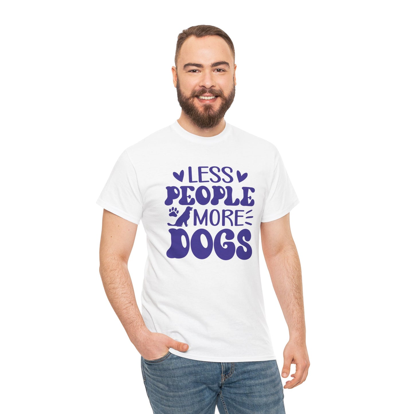 Les People more Dogs Cute Doglover Shirt Cozy Comfort Colors Unisex Heavy Cotton T-Shirt