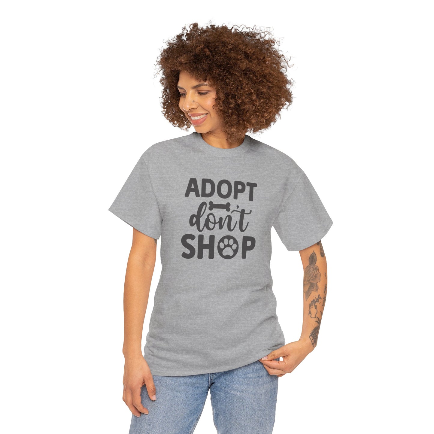 Adopt don't shop Unisex Heavy Cotton Tee