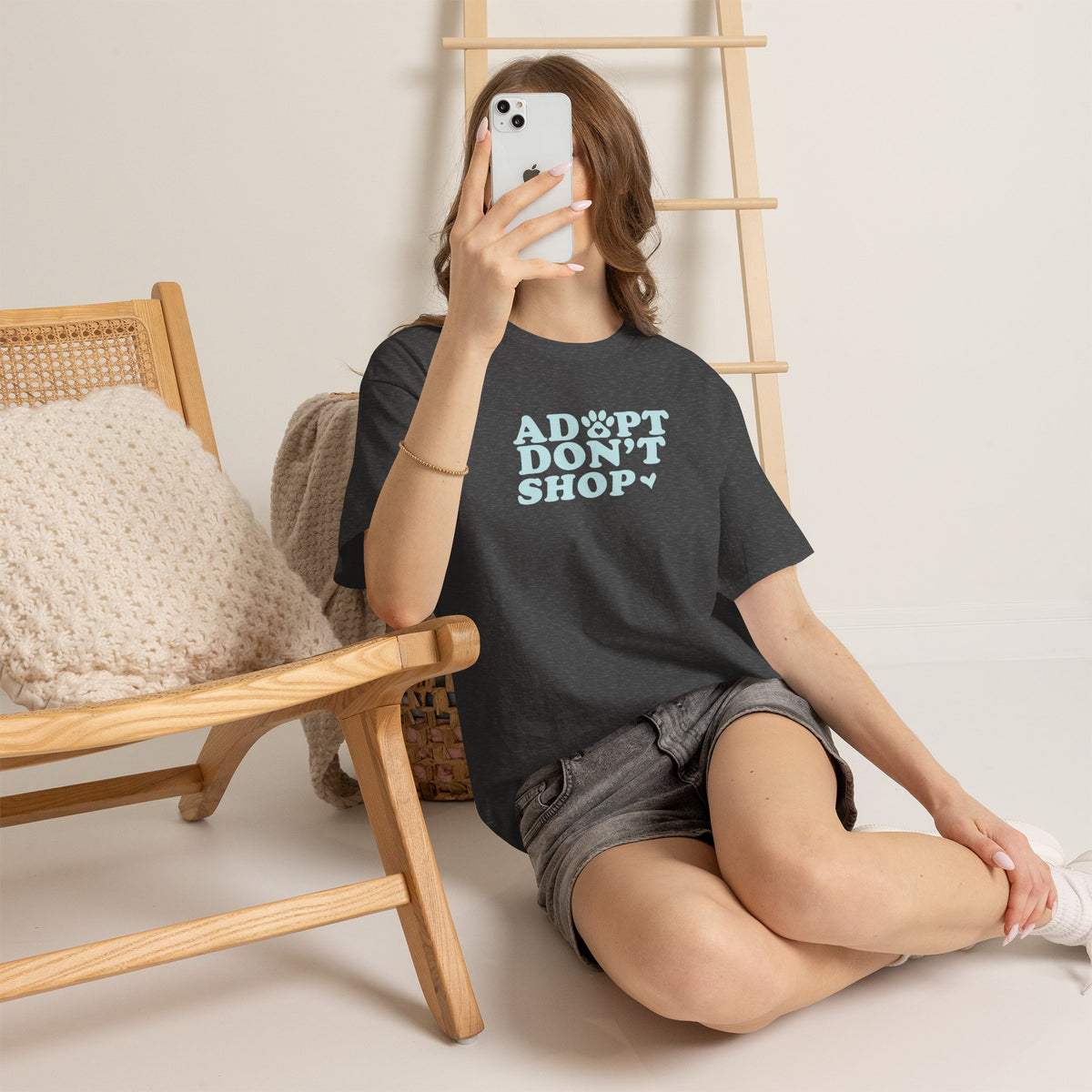 Adopt don't shop Unisex Heavy Cotton Tee
