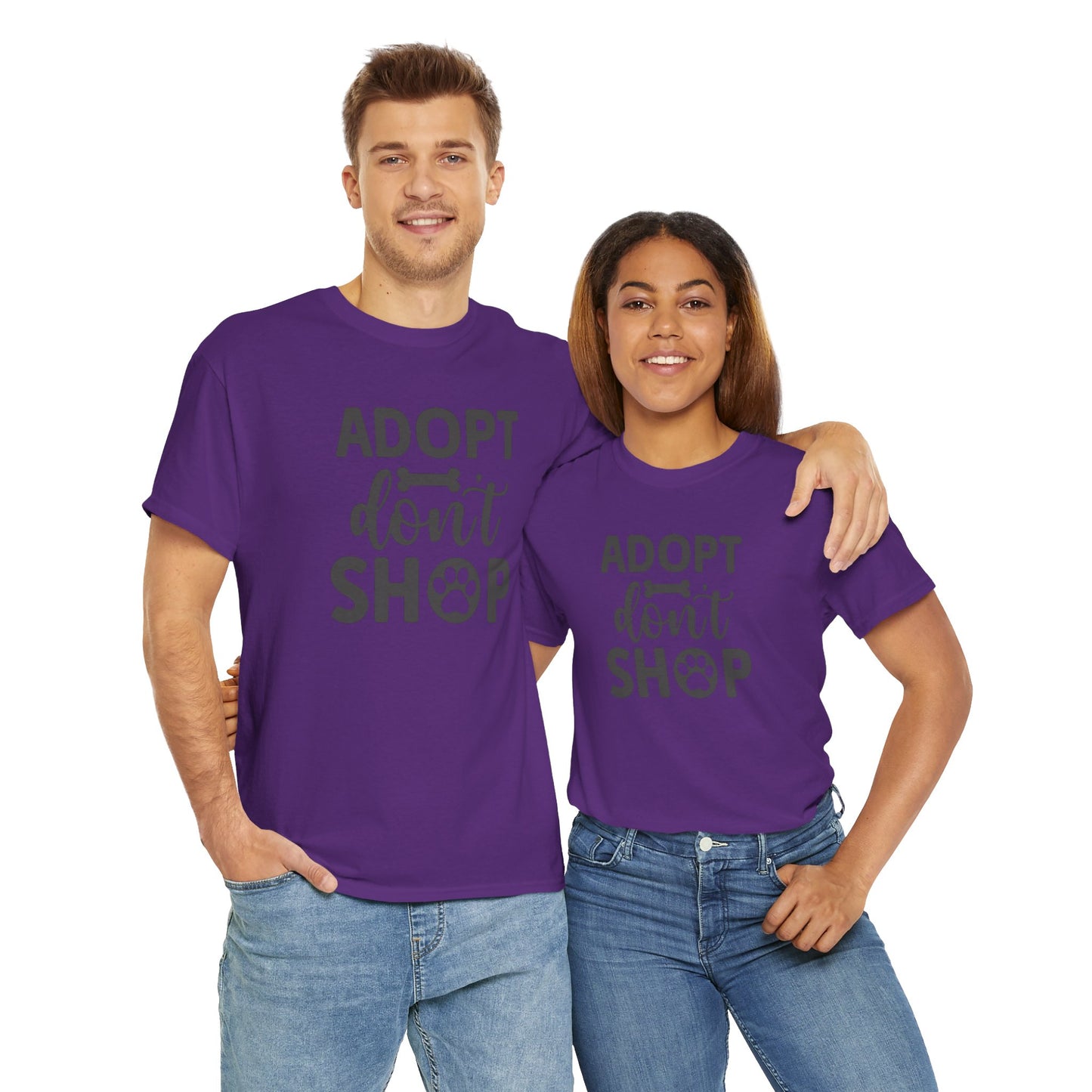 Adopt don't shop Unisex Heavy Cotton Tee