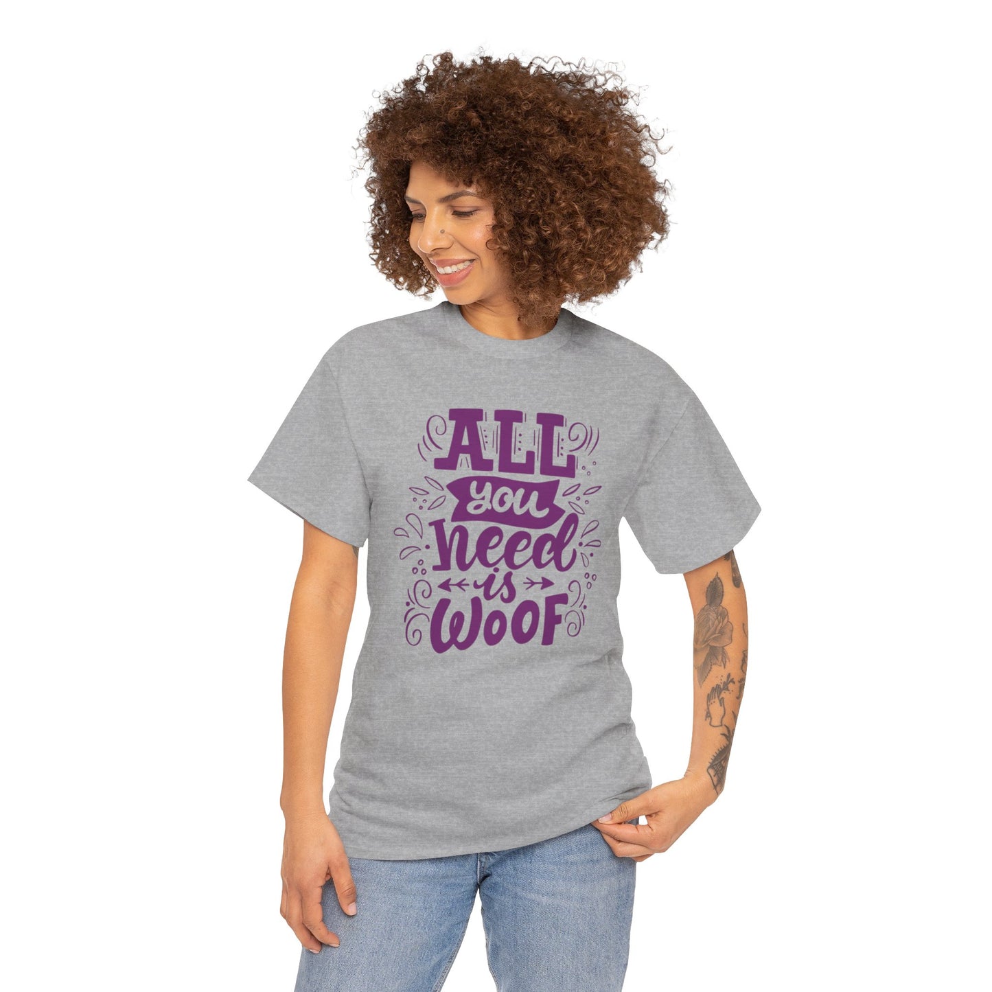 All you need is Woof Cute Doglover Shirt Cozy Comfort Colors Unisex Heavy Cotton T-Shirt