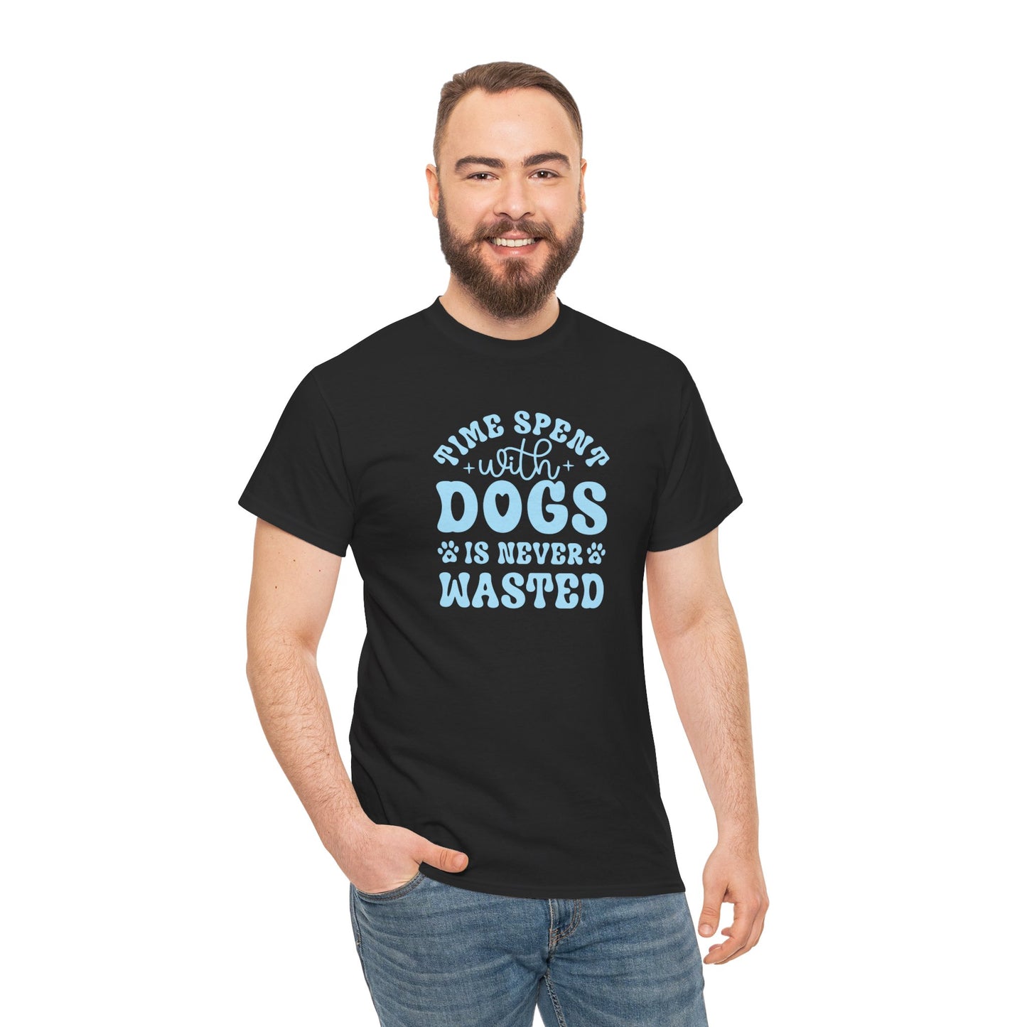 Time spent with Dogs Cute Doglover Shirt Cozy Comfort Colors Unisex Heavy Cotton T-Shirt