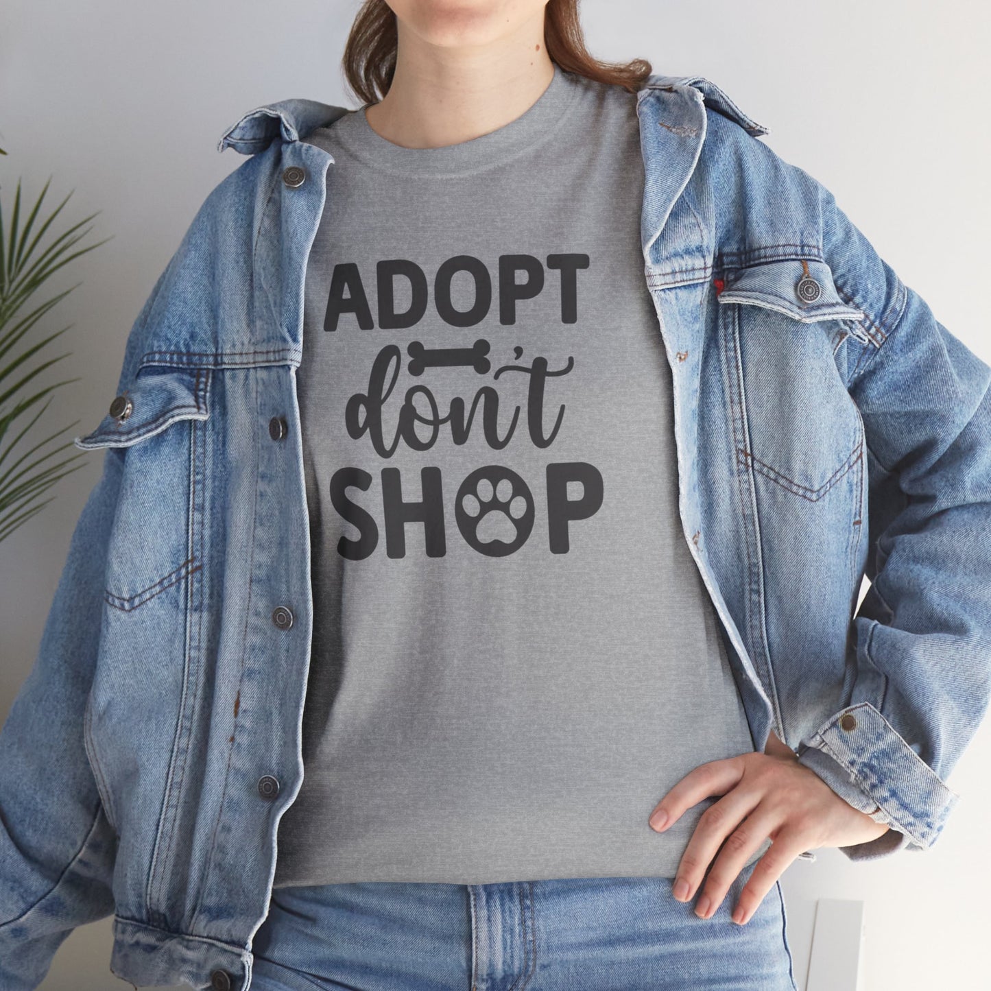 Adopt don't shop Unisex Heavy Cotton Tee