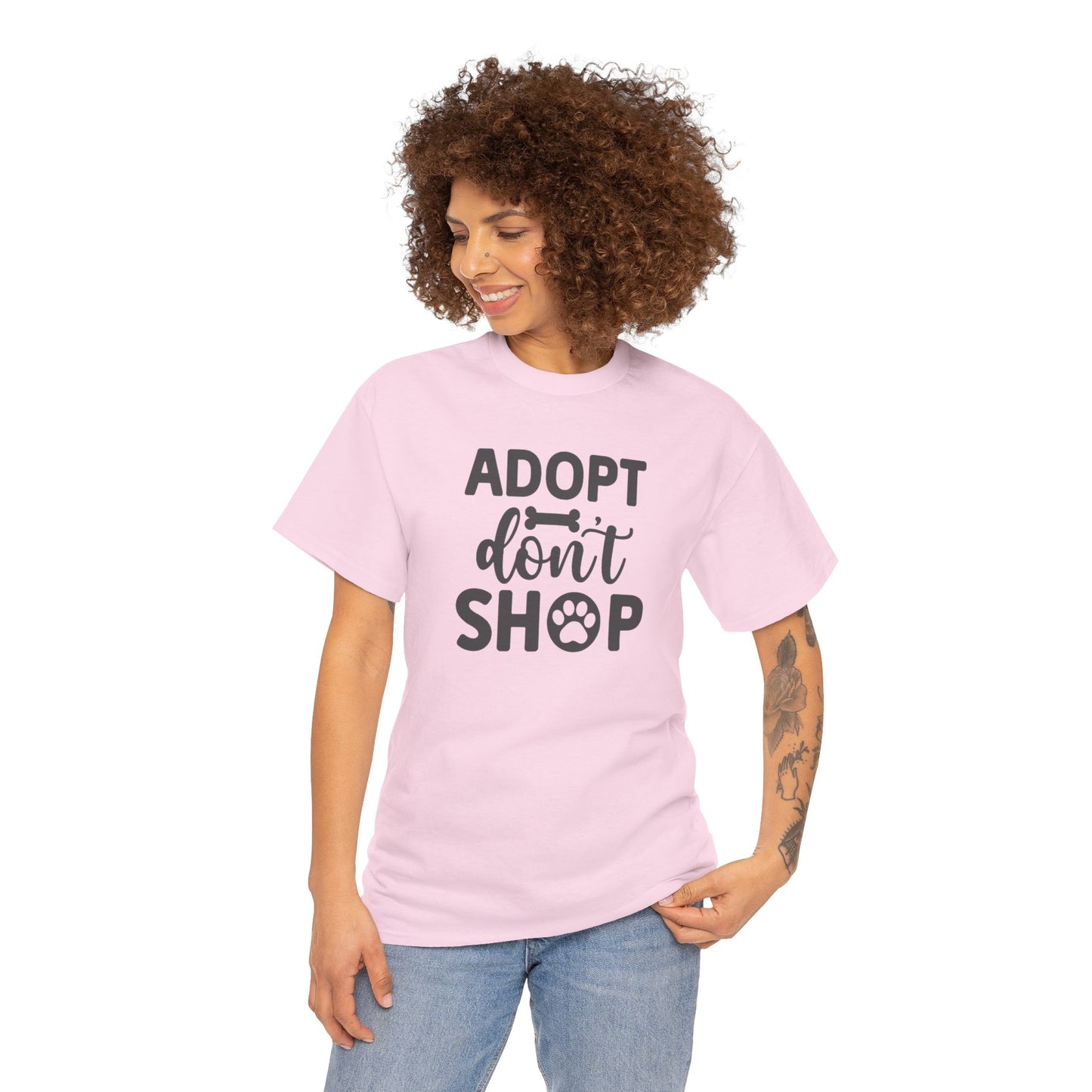 Adopt don't shop Unisex Heavy Cotton Tee