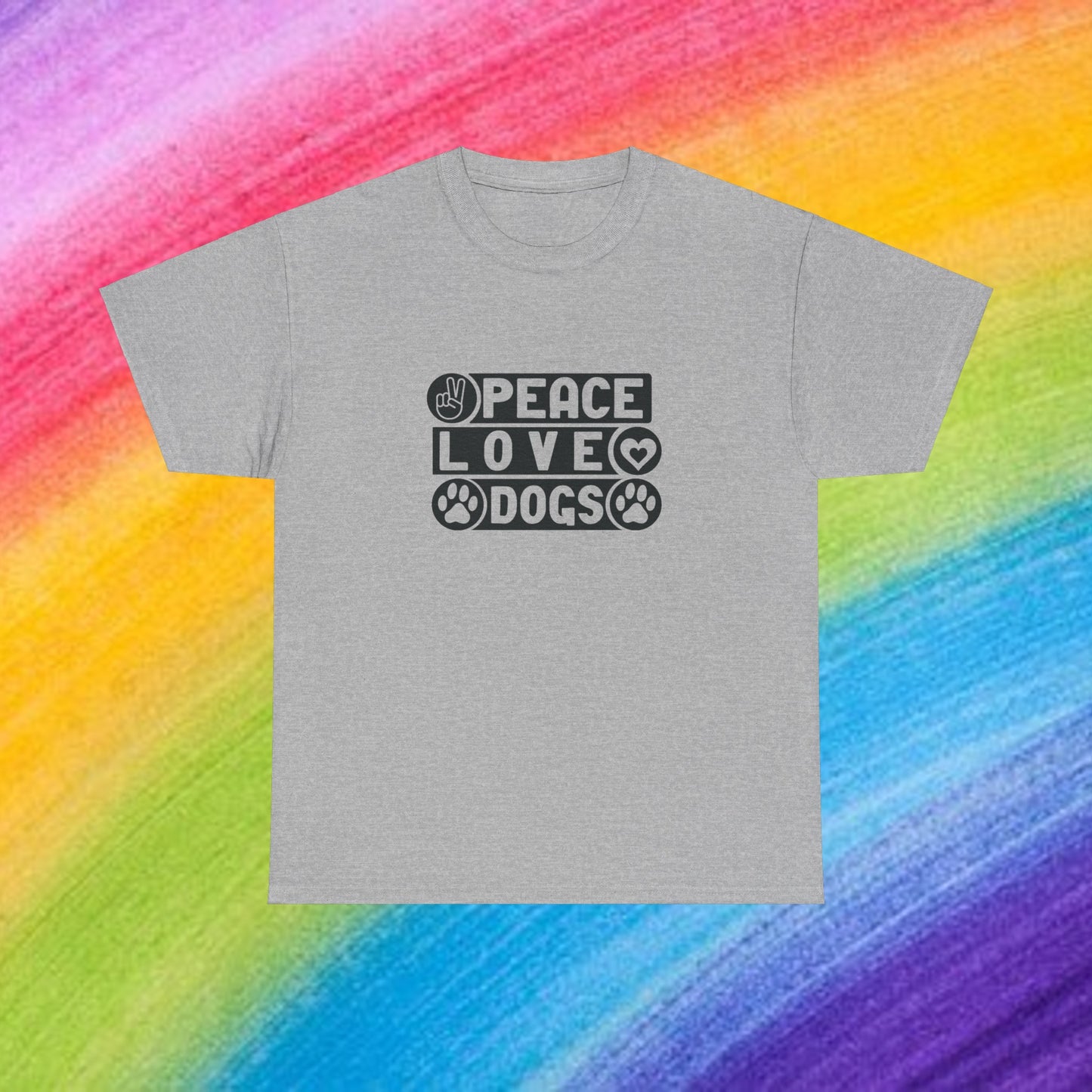 Peace Love Dogs  Unisex Heavy Cotton Tee