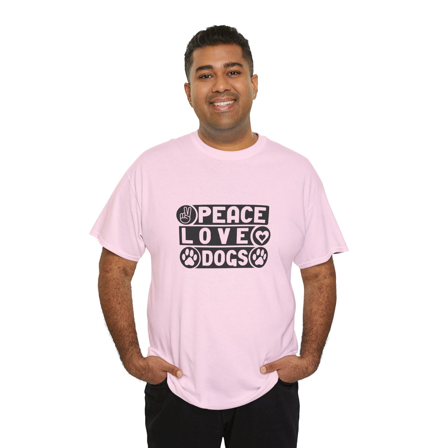 Peace Love Dogs  Unisex Heavy Cotton Tee