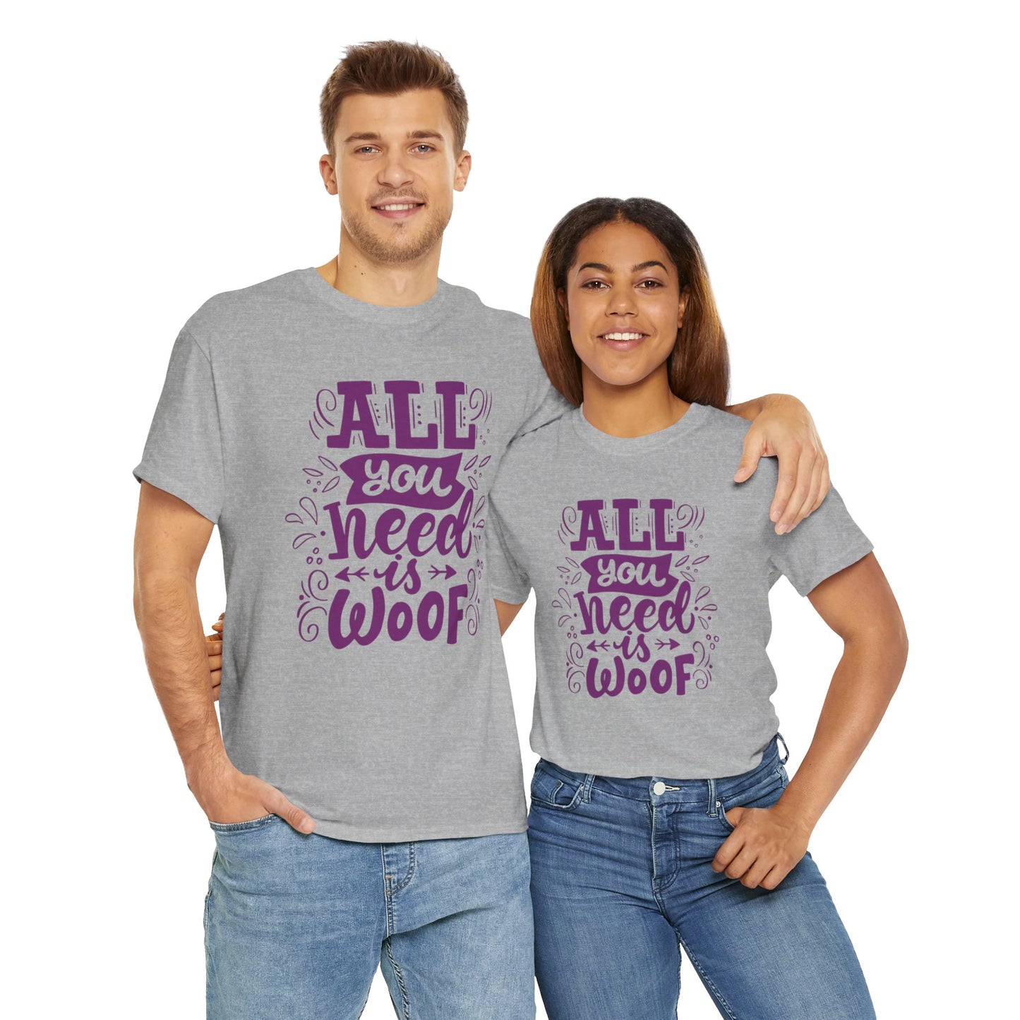 All you need is Woof Cute Doglover Shirt Cozy Comfort Colors Unisex Heavy Cotton T-Shirt