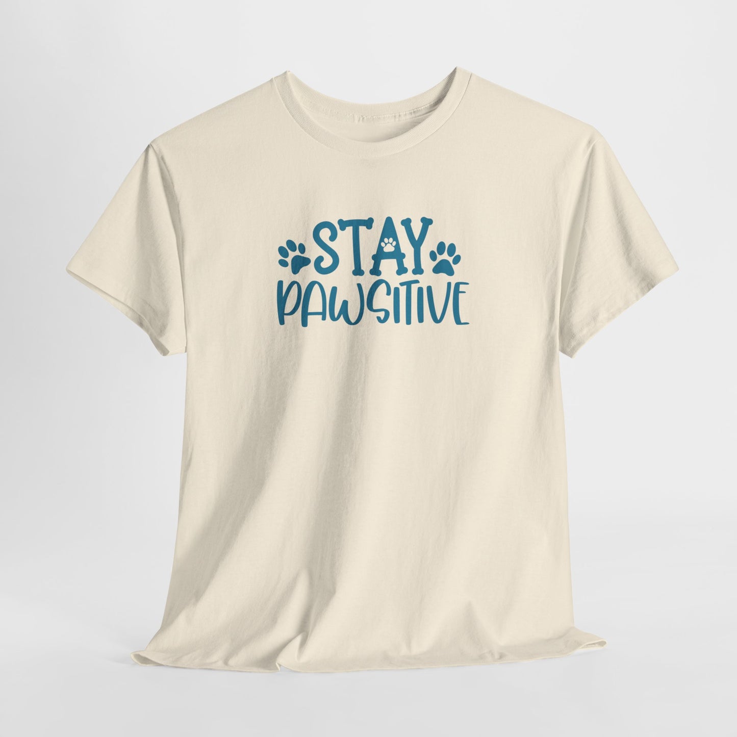 Stay Pawsitive Cute Doglover Shirt Cozy Comfort Colors Unisex Heavy Cotton T-Shirt