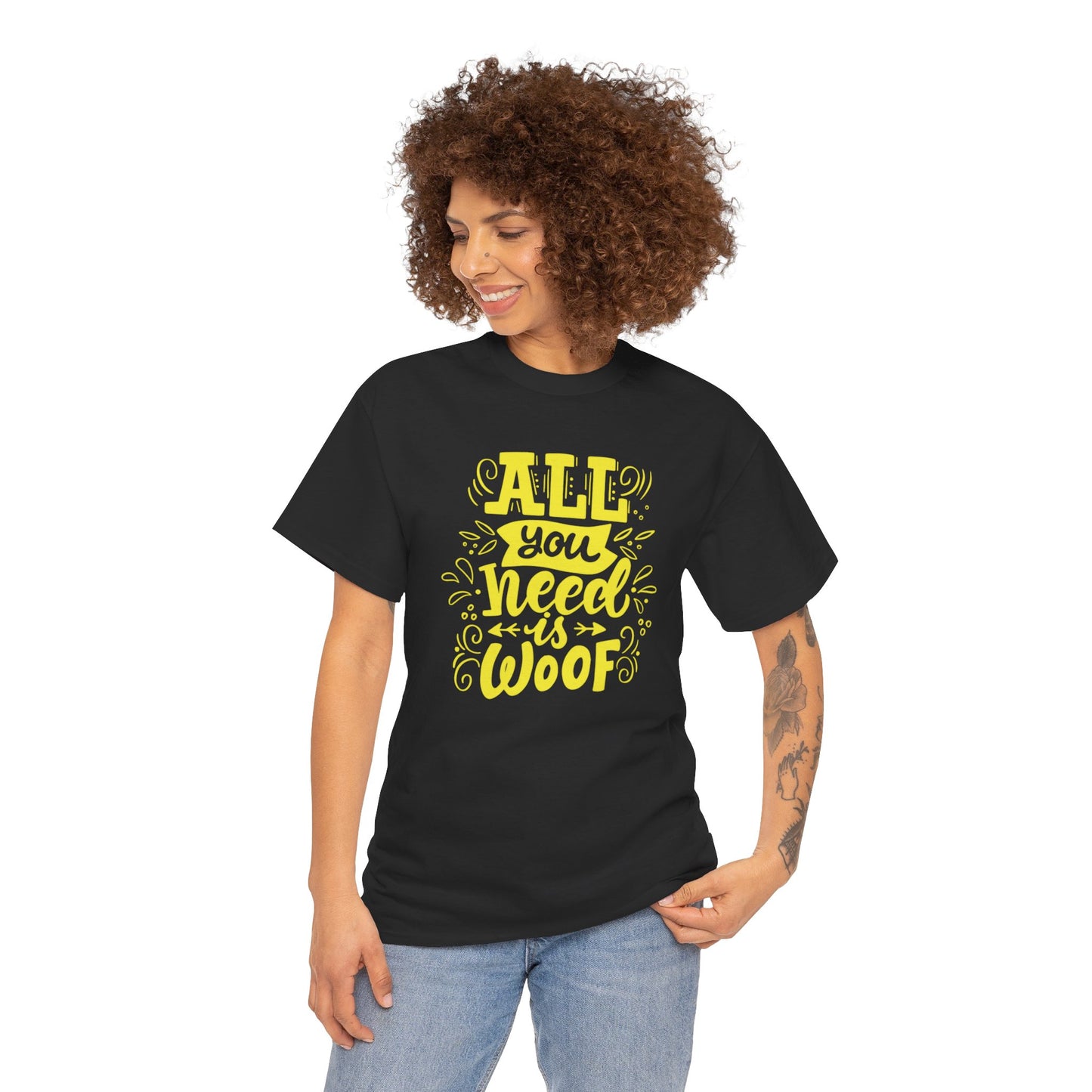 All you need is Woof Cute Doglover Shirt Cozy Comfort Colors Unisex Heavy Cotton T-Shirt