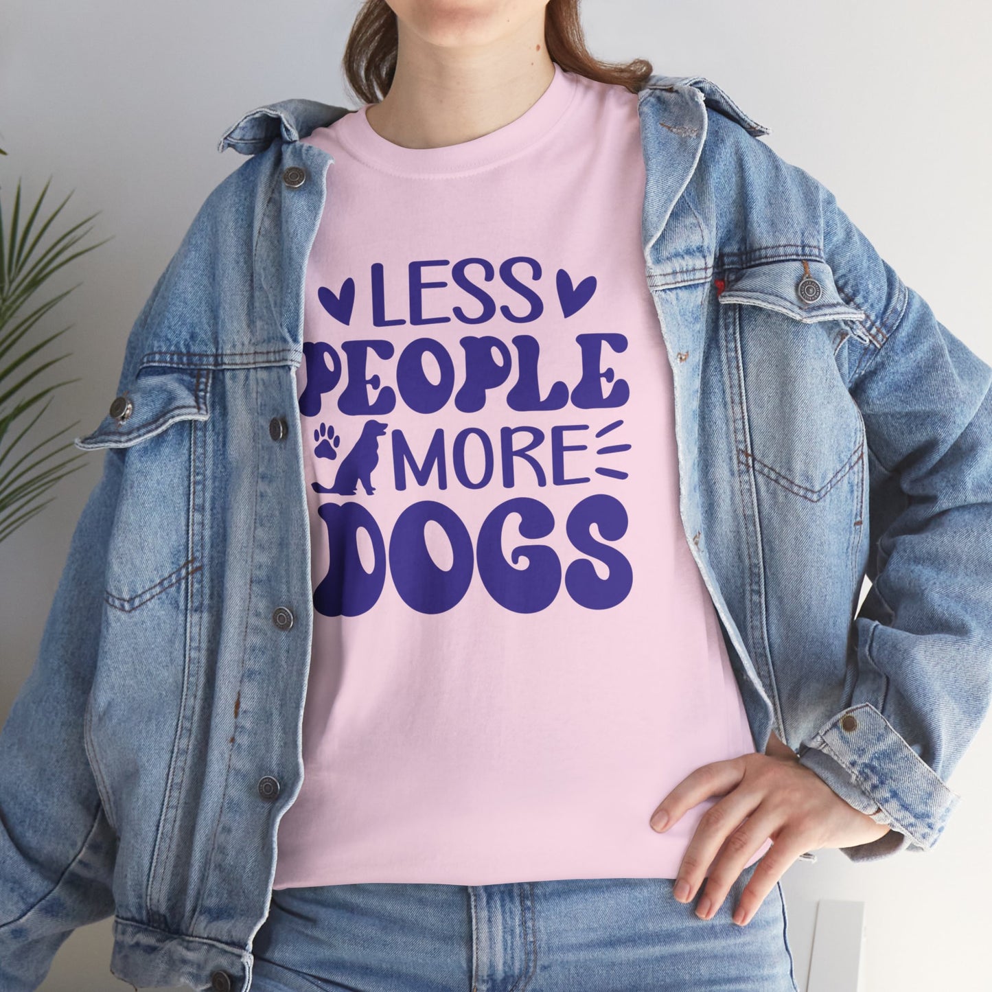 Les People more Dogs Cute Doglover Shirt Cozy Comfort Colors Unisex Heavy Cotton T-Shirt