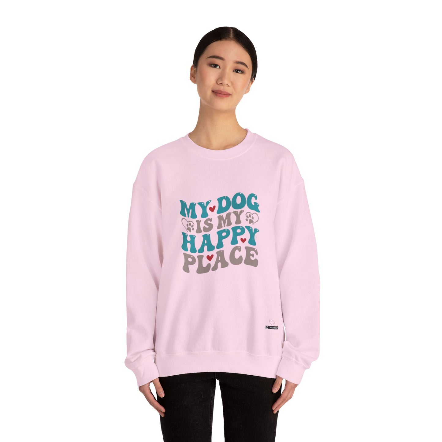 My Dog is my Happy Place Unisex Heavy Blend™ Crewneck Sweatshirt