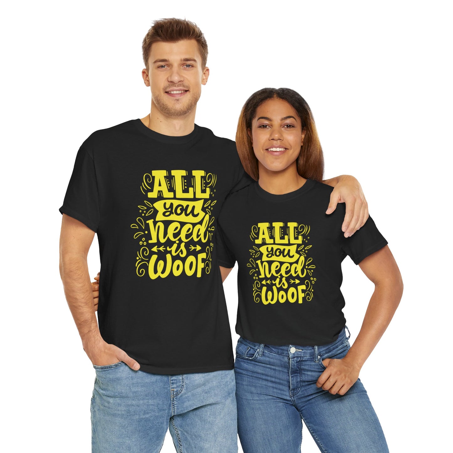 All you need is Woof Cute Doglover Shirt Cozy Comfort Colors Unisex Heavy Cotton T-Shirt