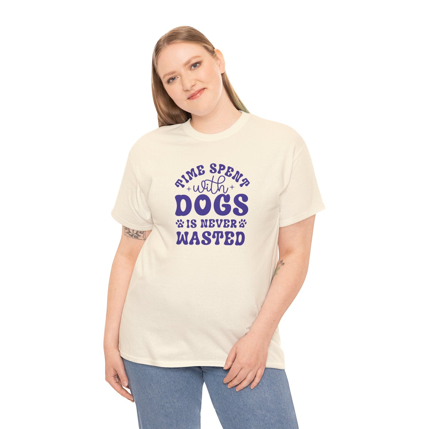 Time spent with Dogs Cute Doglover Shirt Cozy Comfort Colors Unisex Heavy Cotton T-Shirt