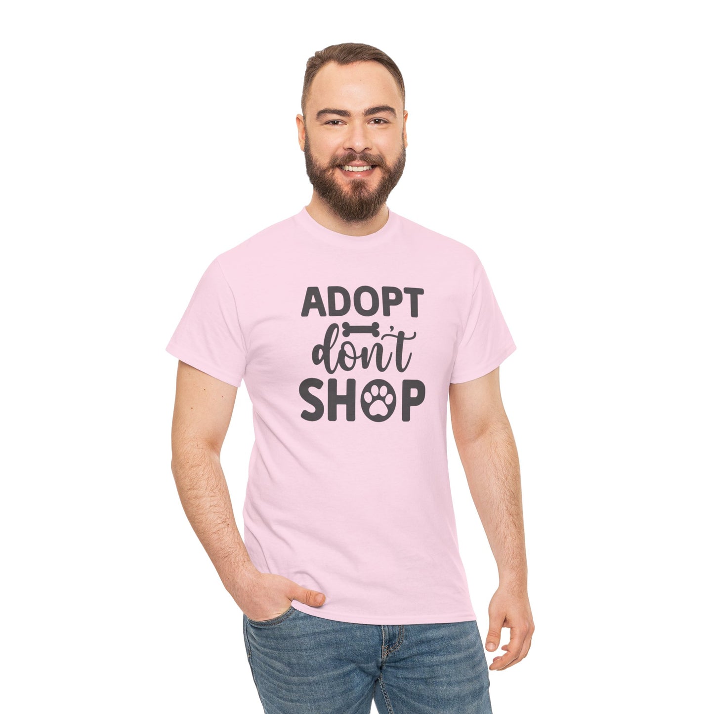 Adopt don't shop Unisex Heavy Cotton Tee