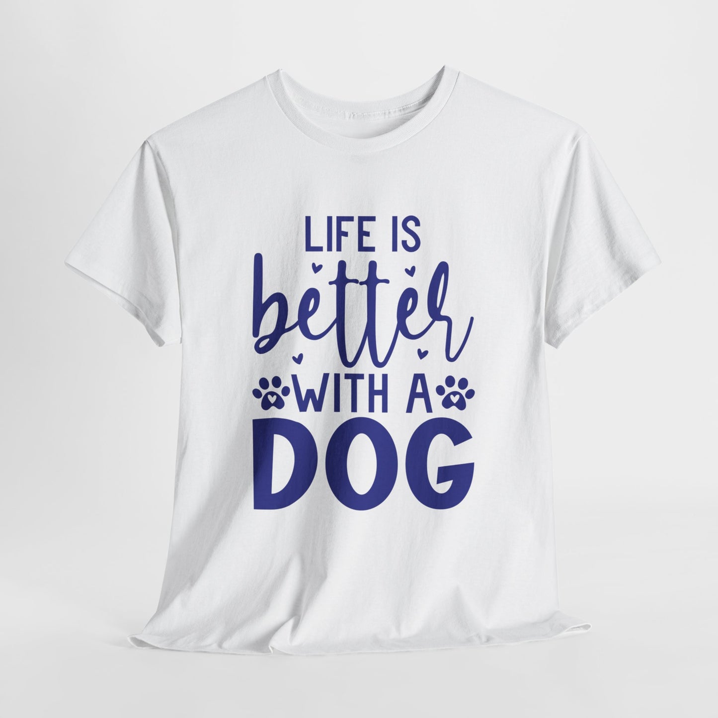 Life is better with a Dog Cute Doglover Shirt Cozy Comfort Colors Unisex Heavy Cotton T-Shirt