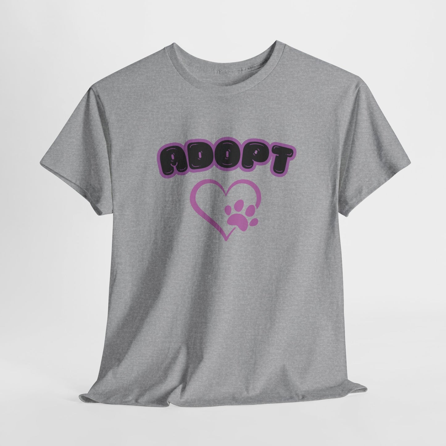 Adopt Dog Rescue Shirt Neon Colors Unisex Heavy Cotton T-Shirt