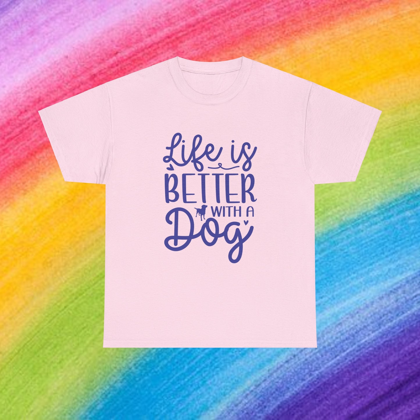 Life is better with a Dog Cute Doglover Shirt Cozy Comfort Colors Unisex Heavy Cotton T-Shirt