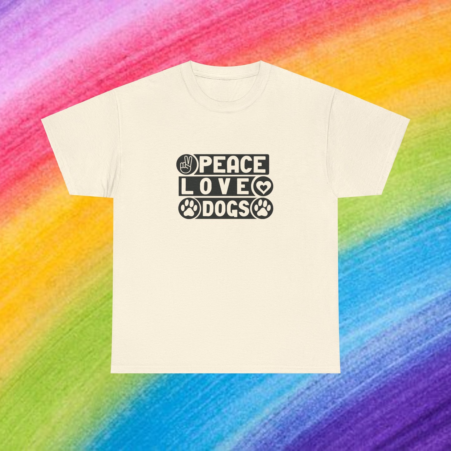 Peace Love Dogs  Unisex Heavy Cotton Tee