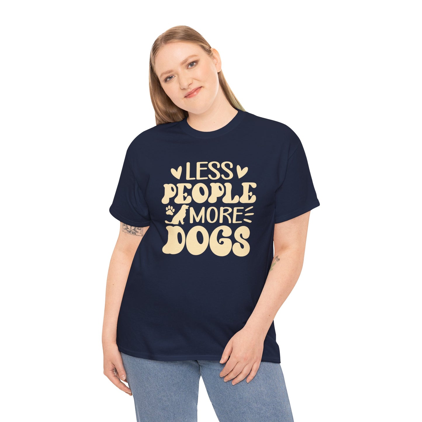 Les People more Dogs Cute Doglover Shirt Cozy Comfort Colors Unisex Heavy Cotton T-Shirt