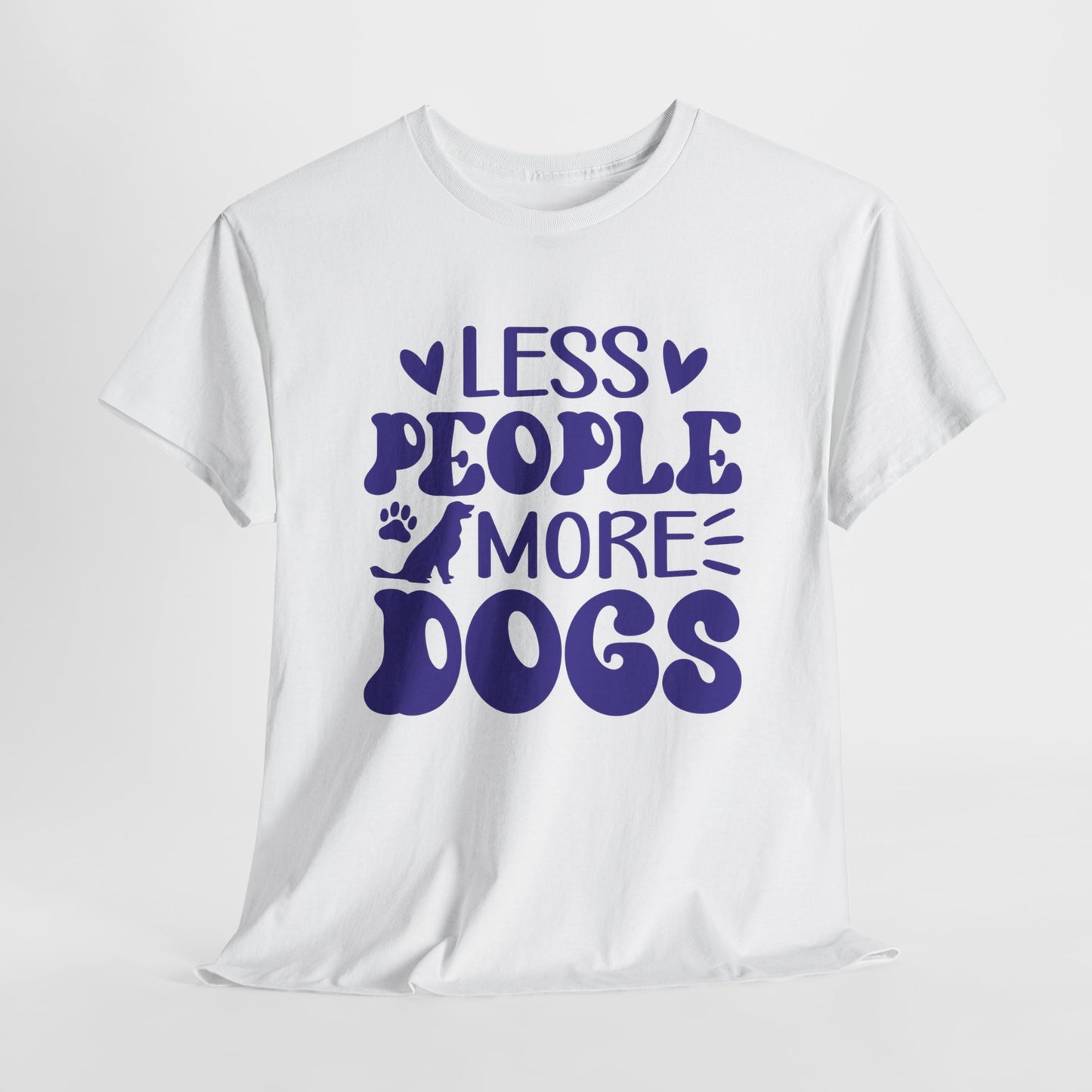 Les People more Dogs Cute Doglover Shirt Cozy Comfort Colors Unisex Heavy Cotton T-Shirt